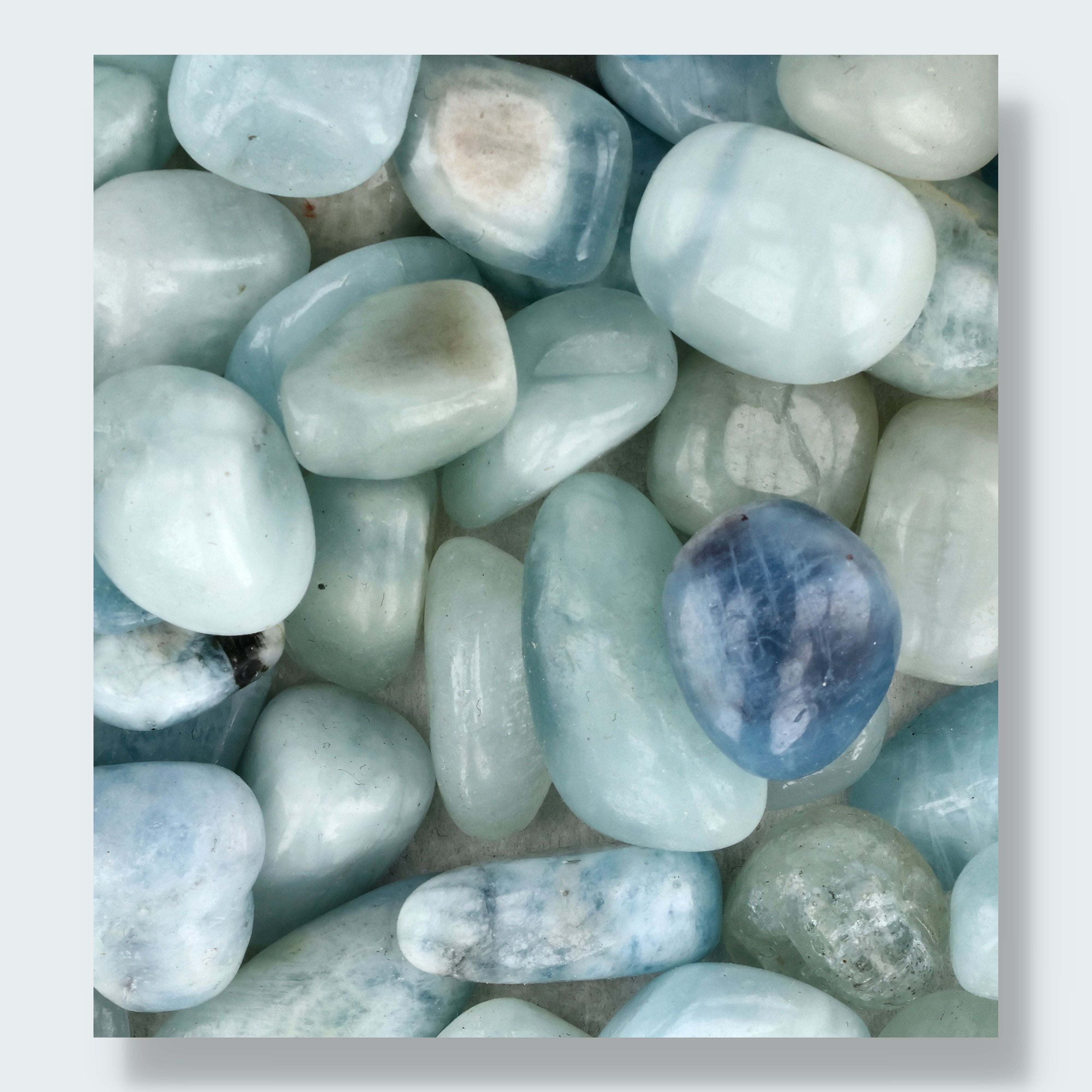 Aquamarin Trommelsteine – Ansicht 3
