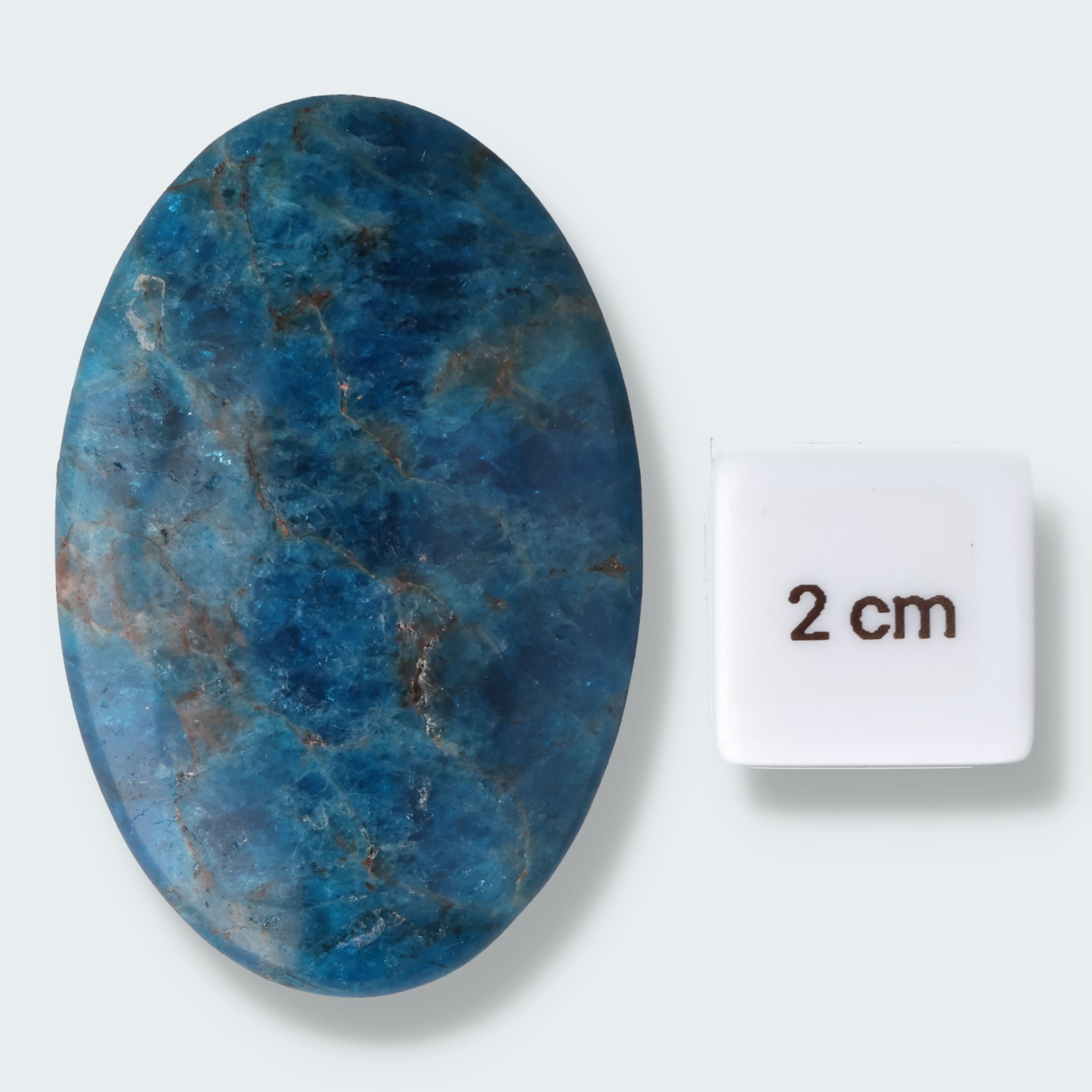 blaue Apatit Handschmeichler – Ansicht 2