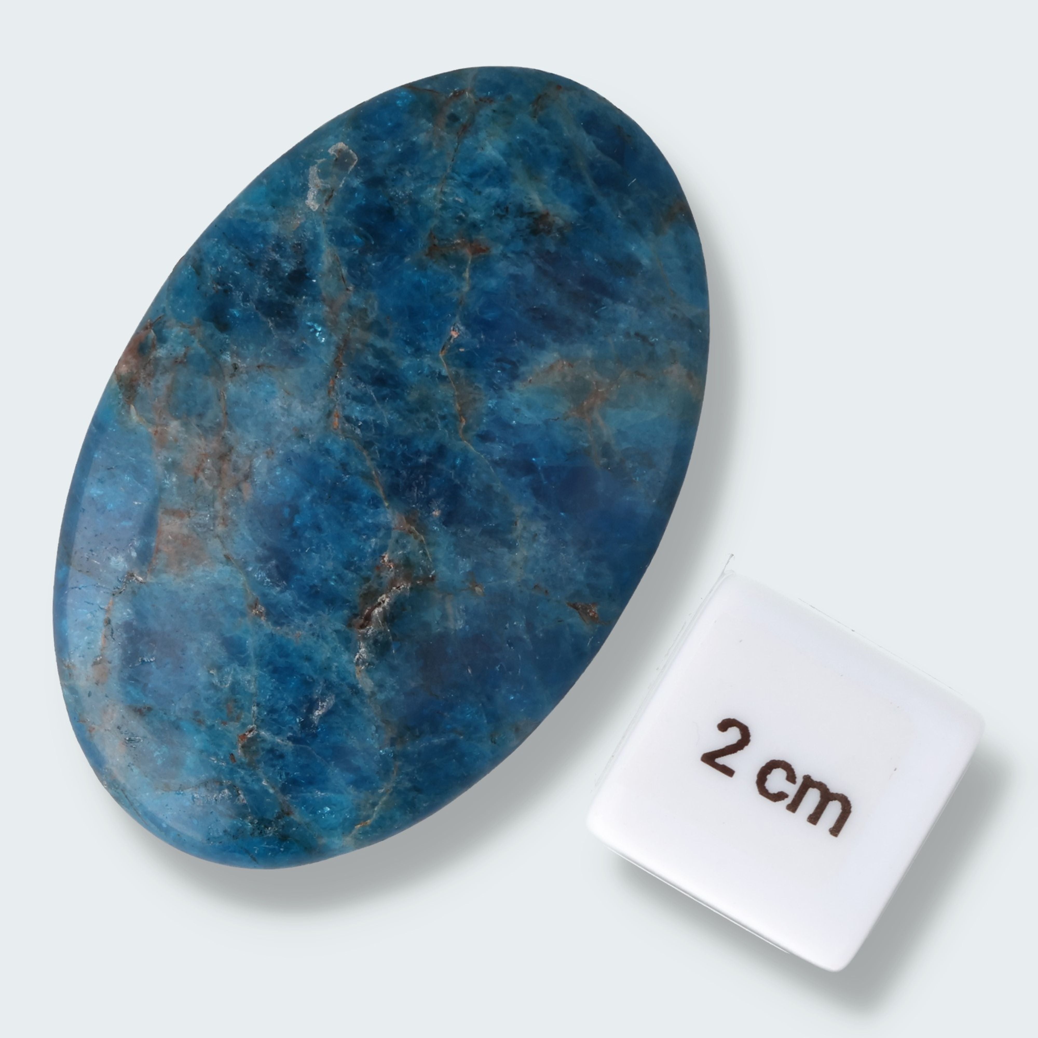 blaue Apatit Handschmeichler – Ansicht 3