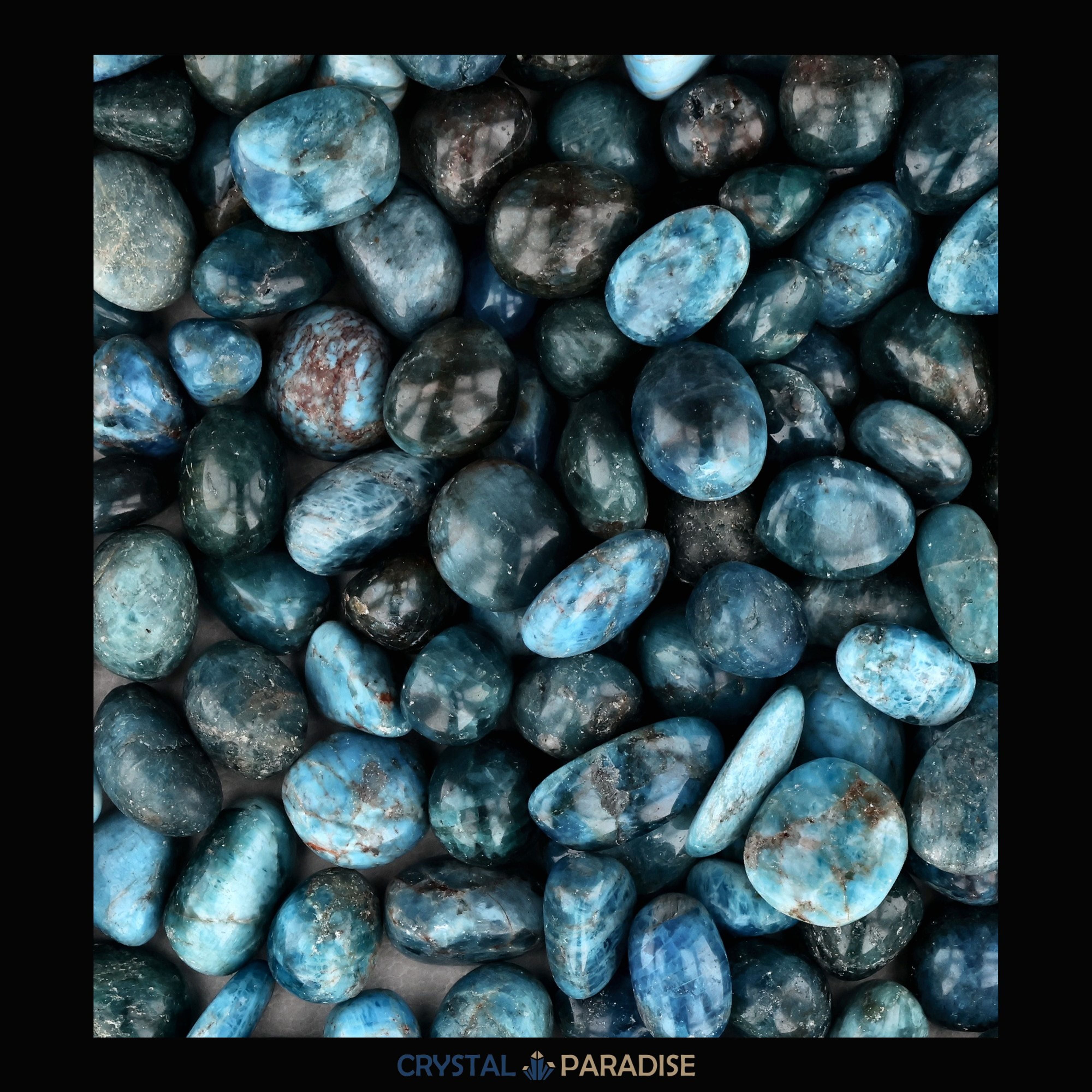 Blauer Apatit Trommelsteine – Ansicht 7