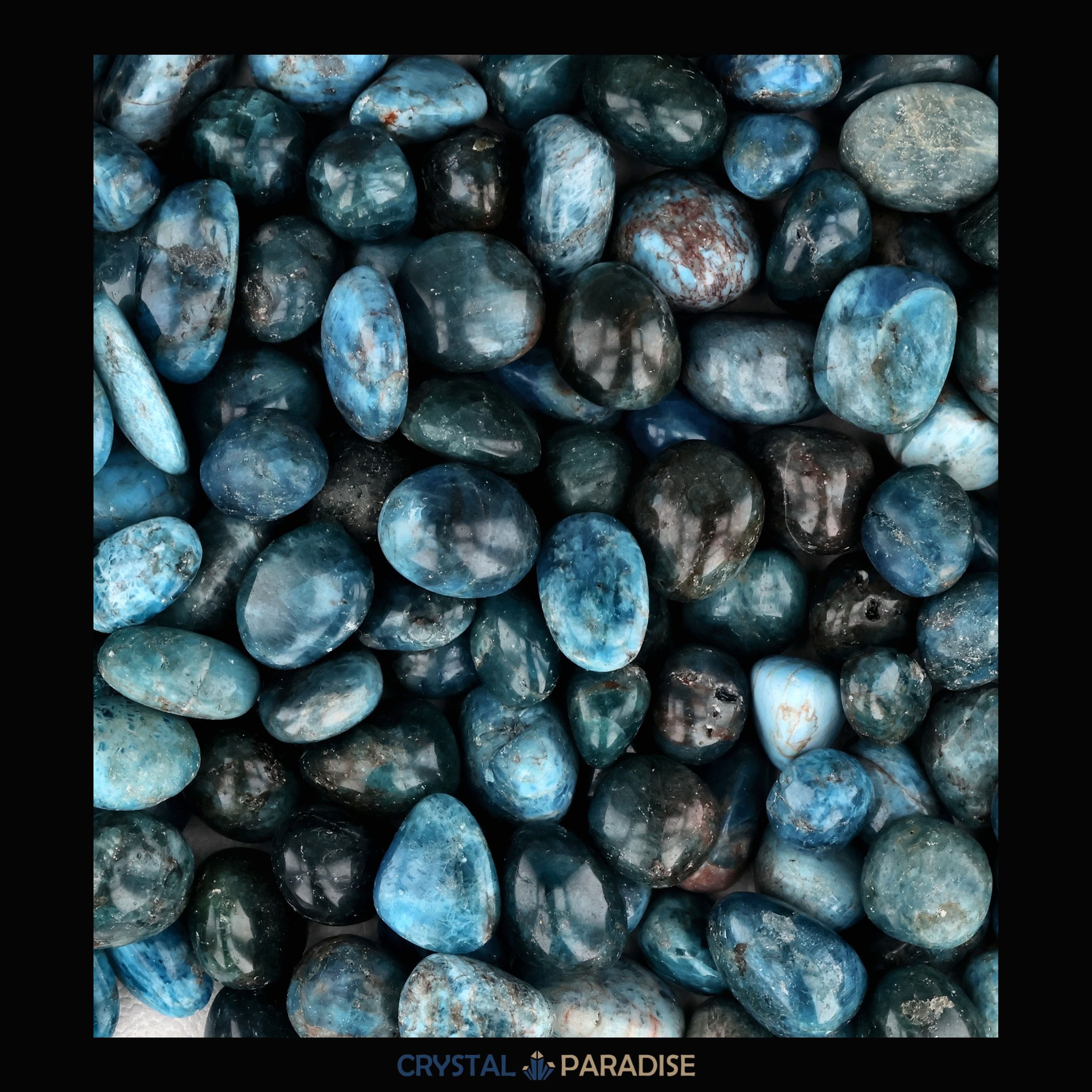 Blauer Apatit Trommelsteine – Ansicht 9