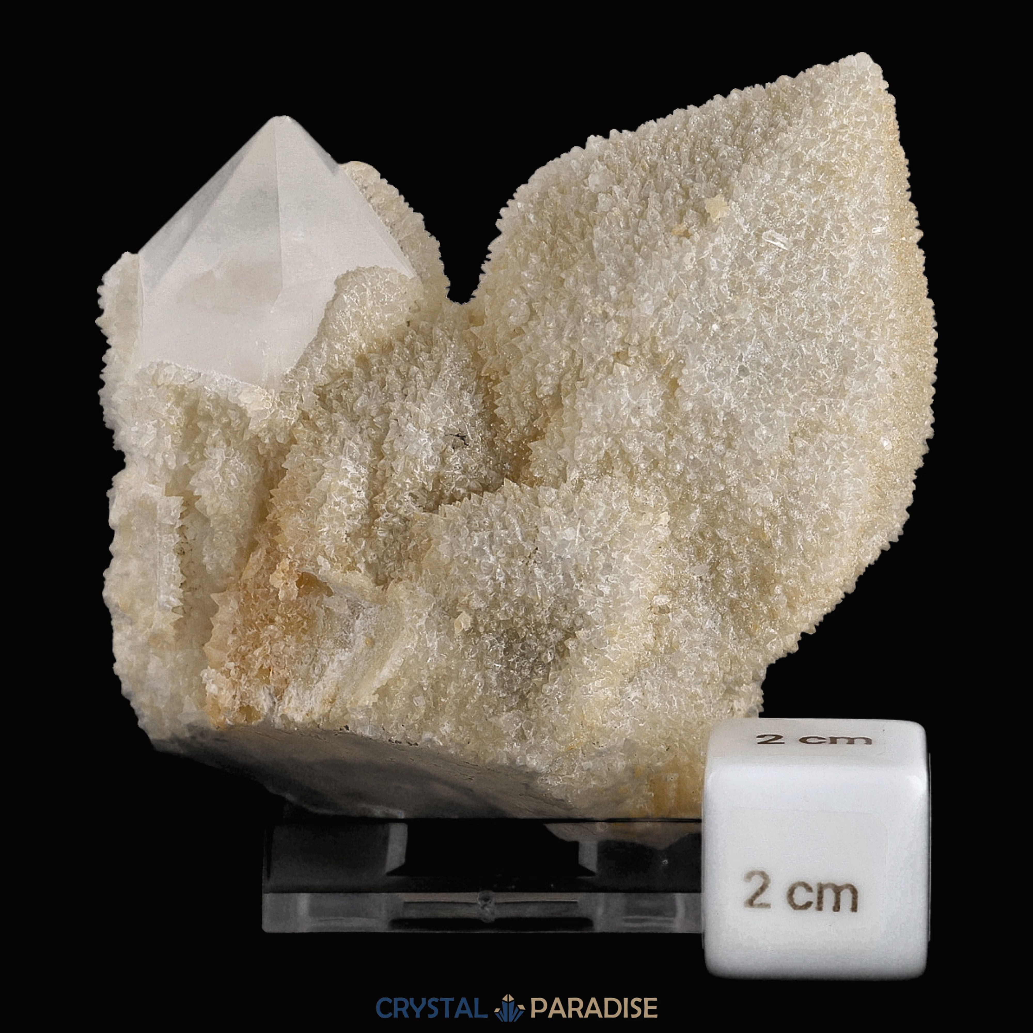 Calcit auf Bergkristall aus dem Tessin (289g) – Ansicht 2
