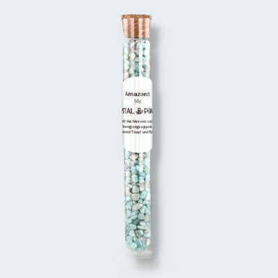 Crystal Power - Amazonit 50g Reagenzglas - crystal paradise