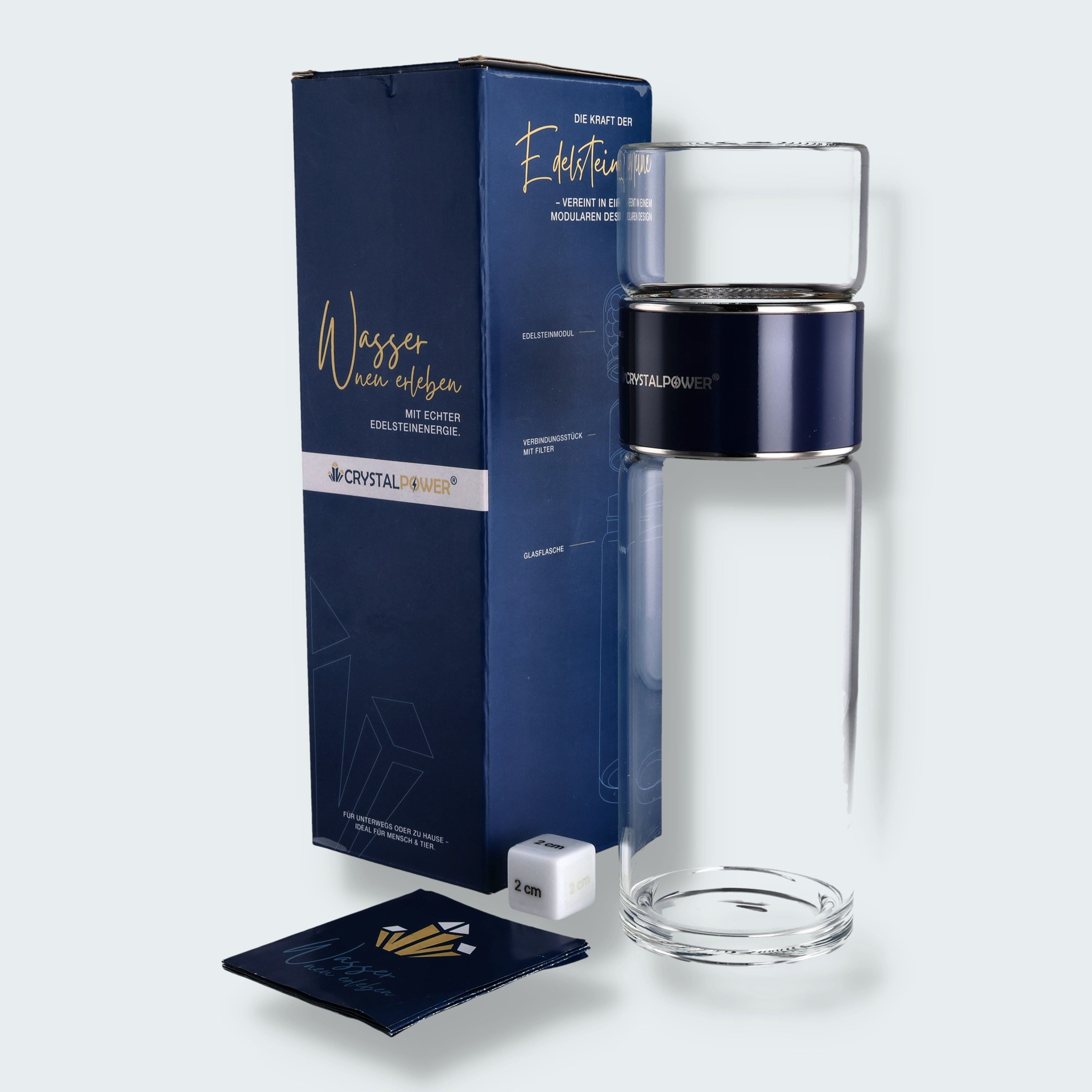crystalpower® Wasserflasche für Wassersteine – Ansicht 5