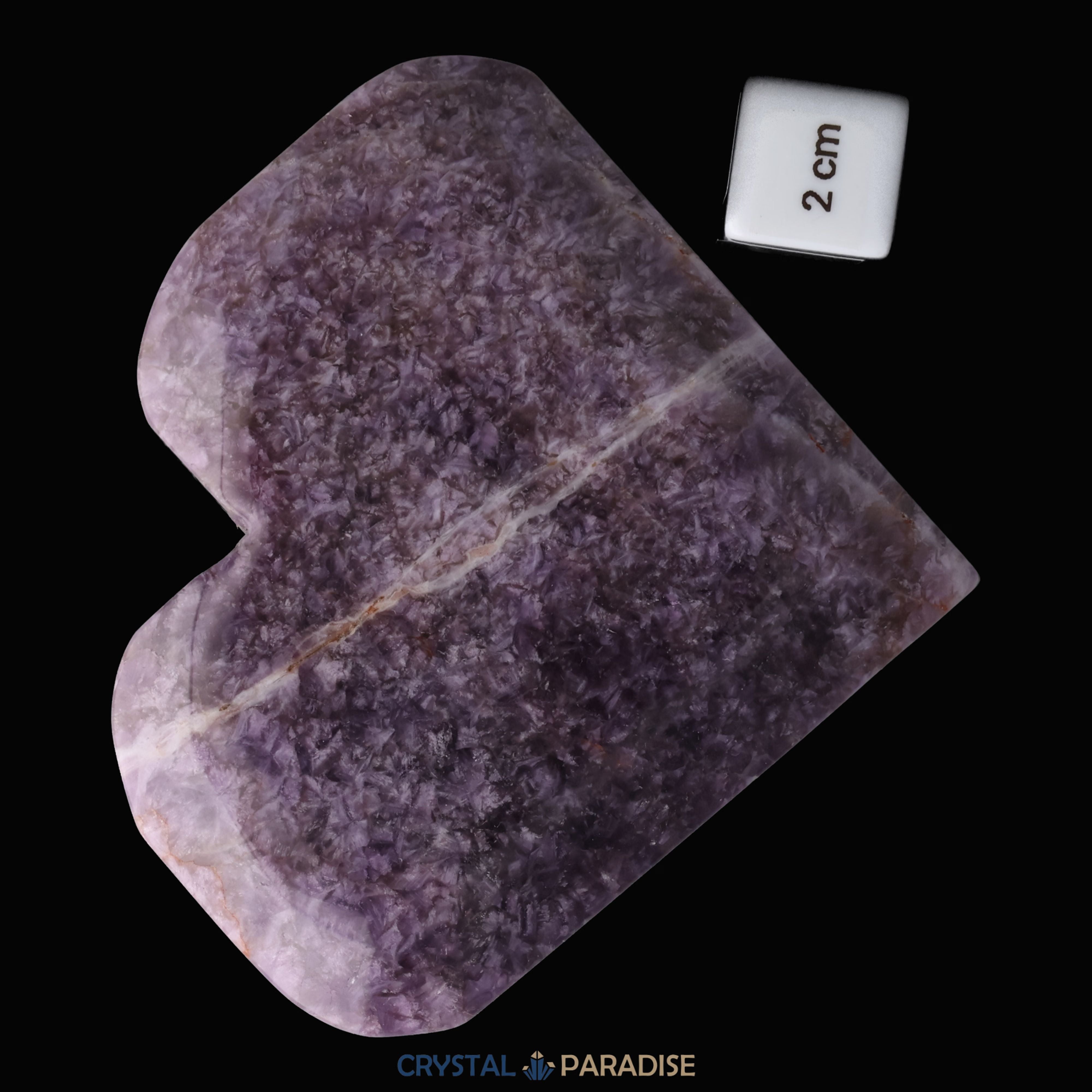 Dreamy Amethystquarz Herz aus Sambia (377g) – Ansicht 11