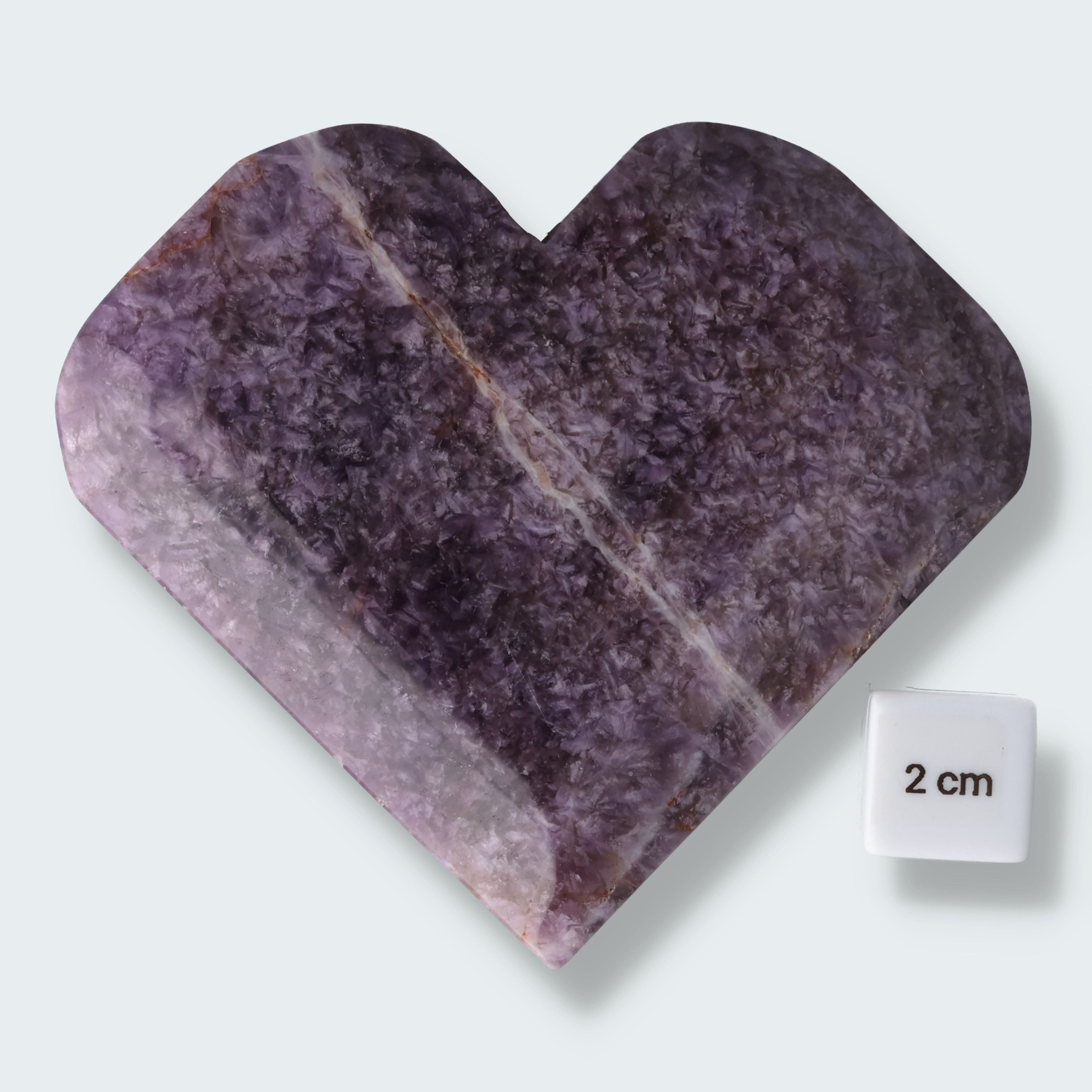 Dreamy Amethystquarz Herz aus Sambia (377g) – Ansicht 3