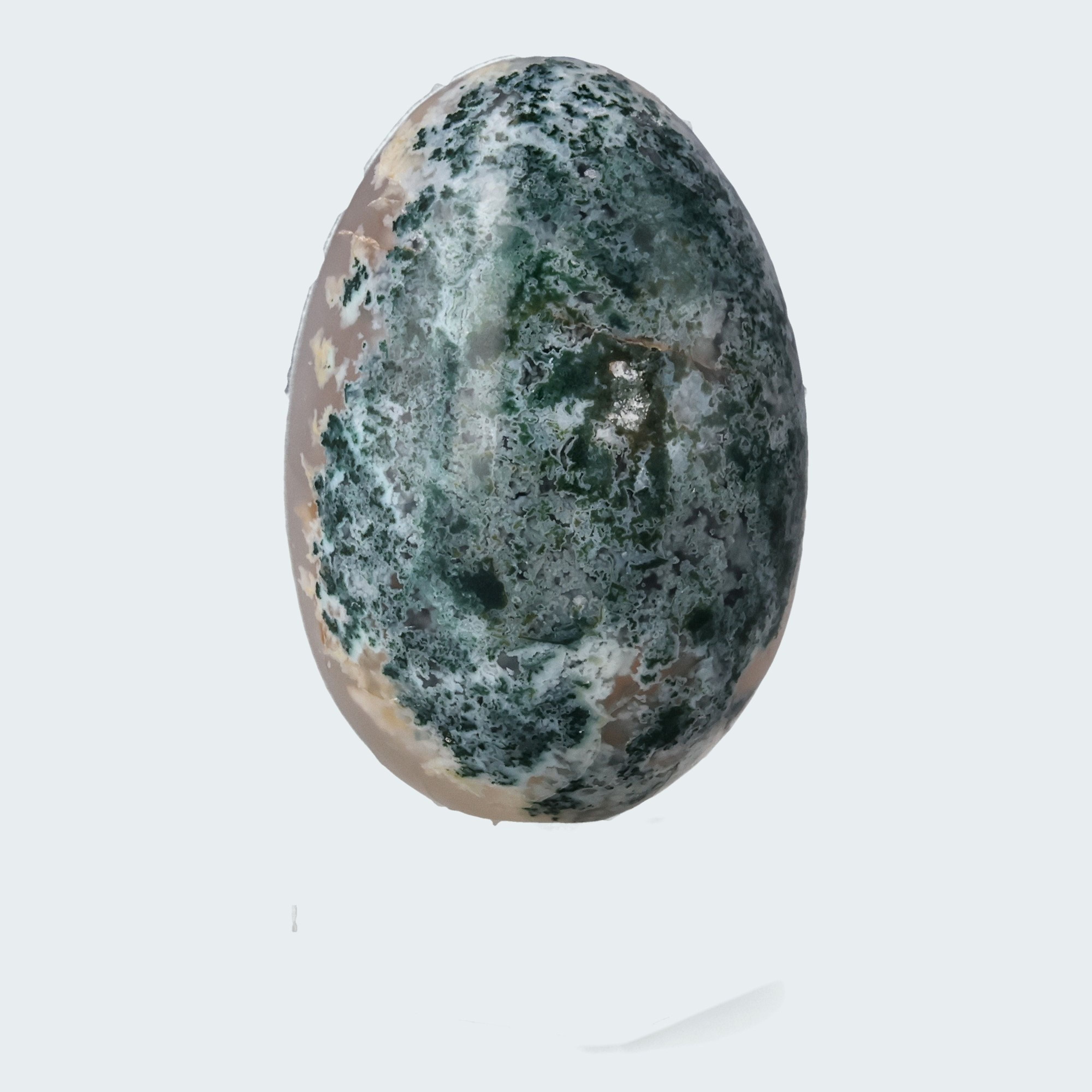 Ei aus Moosachat (120-190g) – Ansicht 5