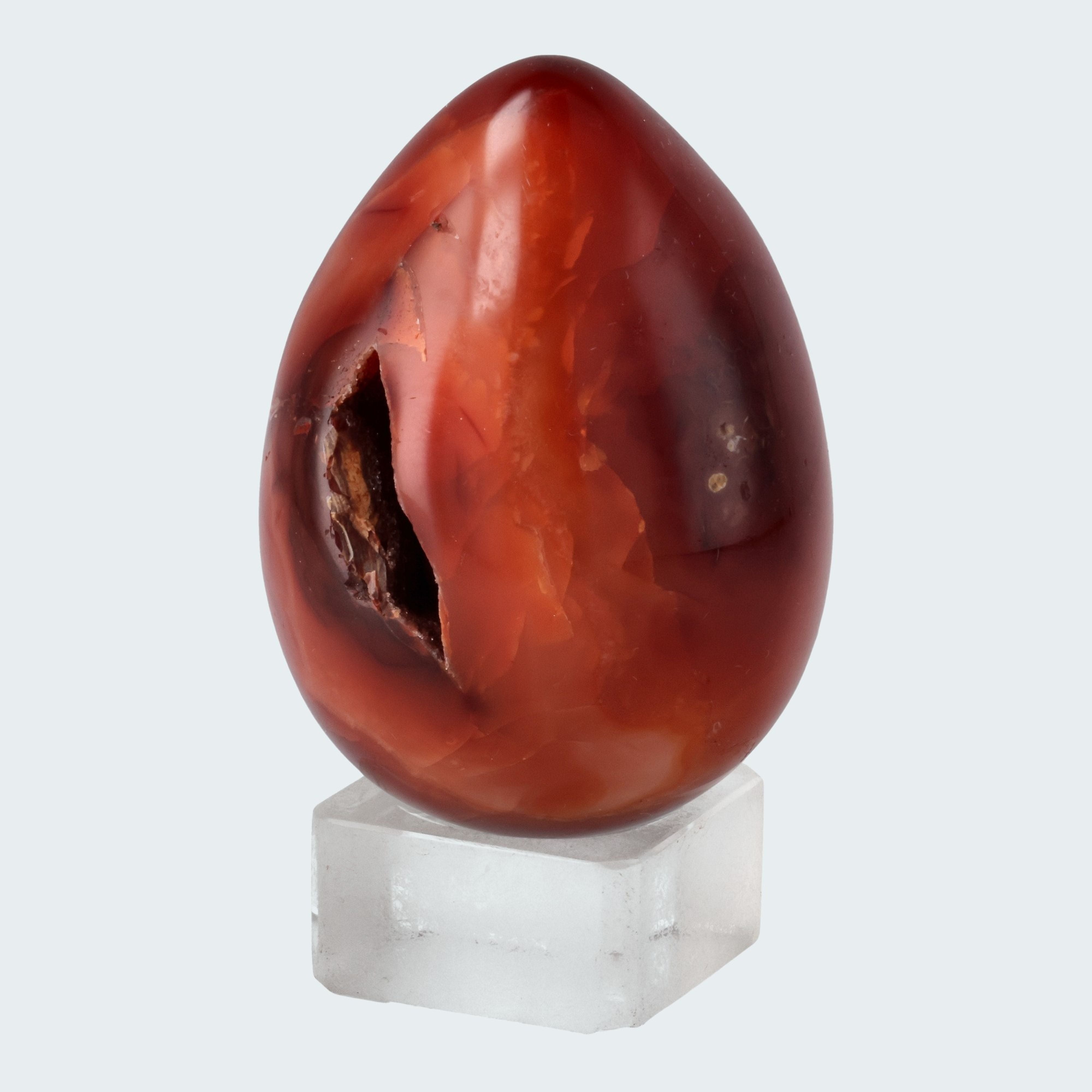 Ei aus rotem Karneol Achat – Ansicht 2