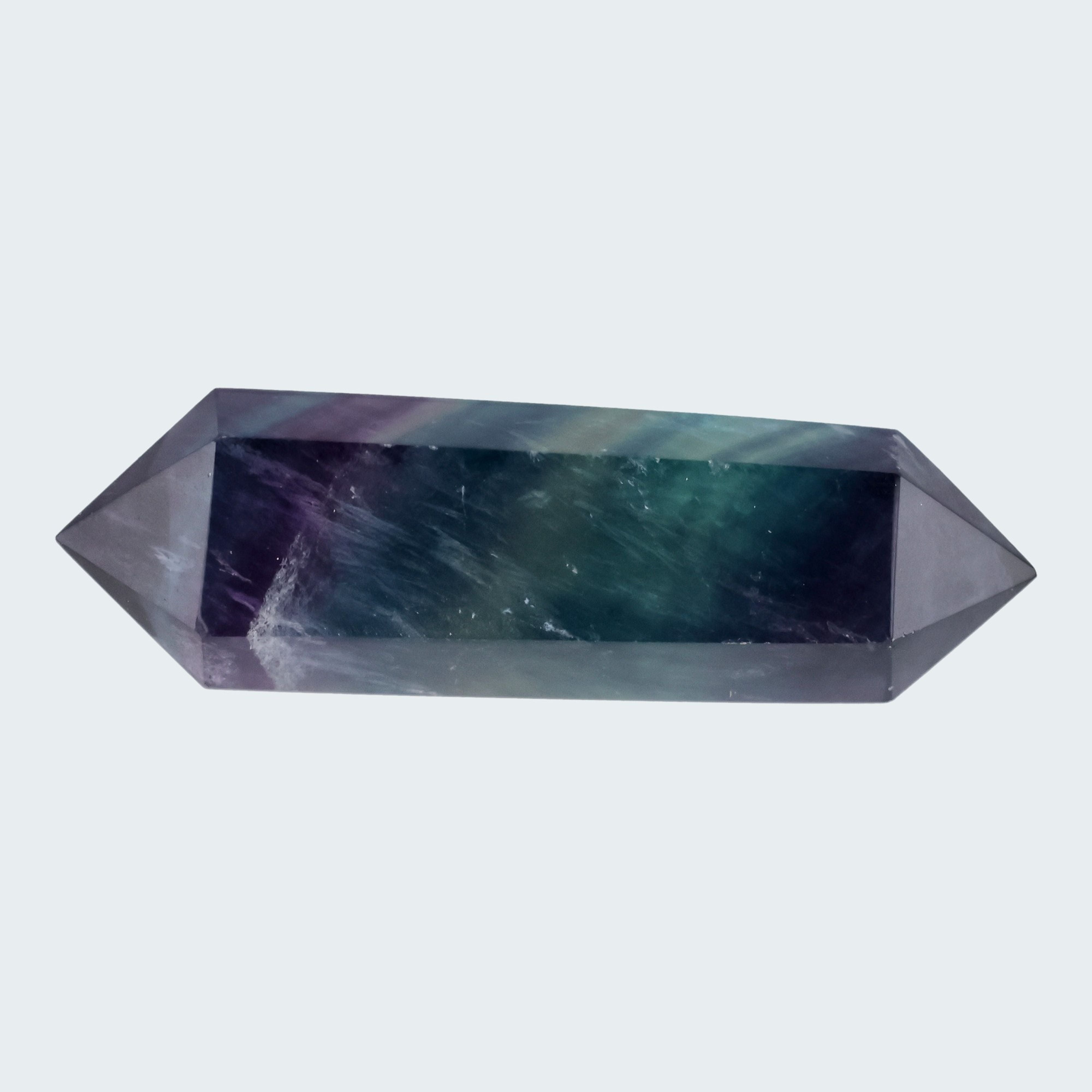 Fluorit Doppel-Spitzen blaugrün - 1 Stück ca. 8 cm – Ansicht 3