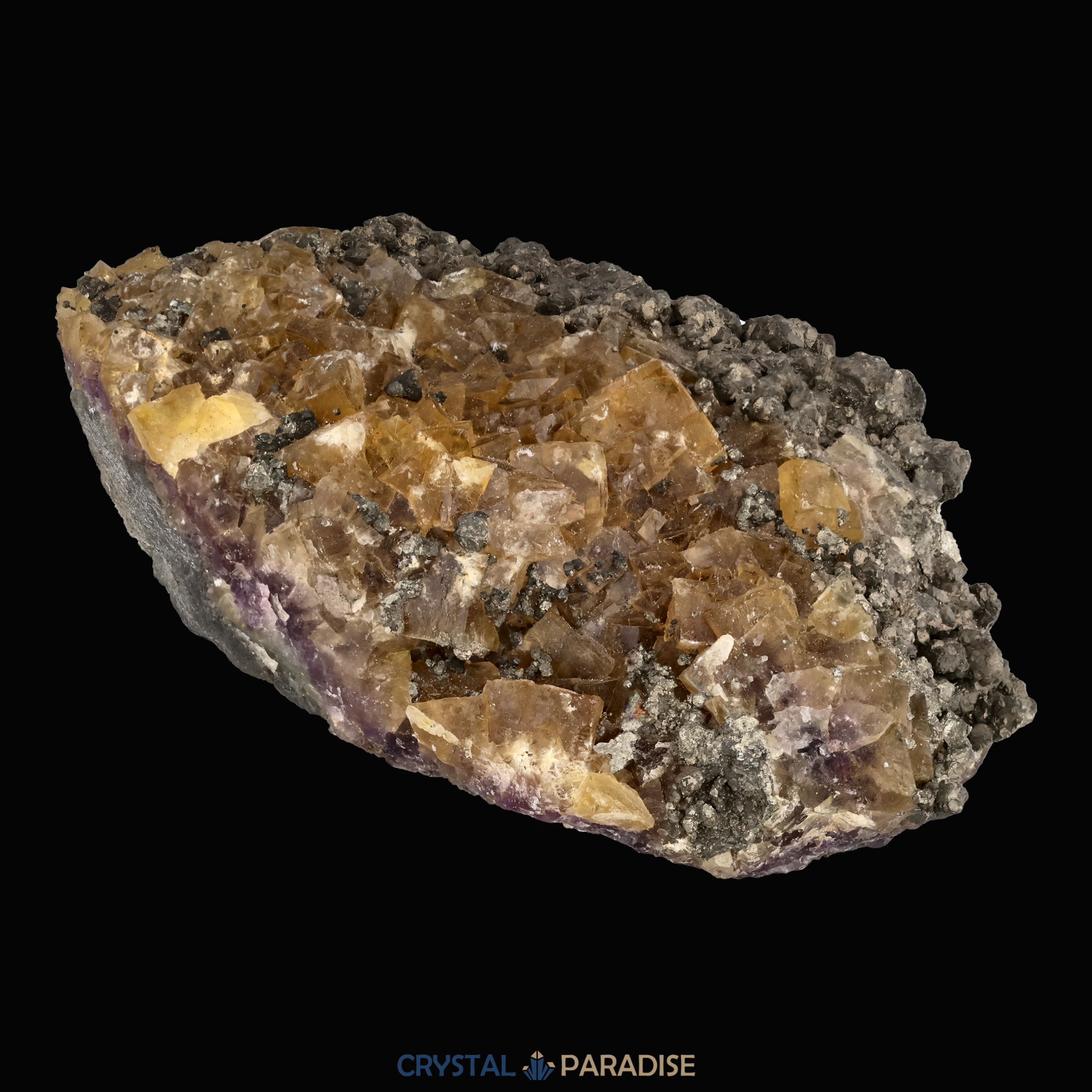 Gelber Fluorit mit Pyrit aus Asturien, Spanien (1128g) – Ansicht 8