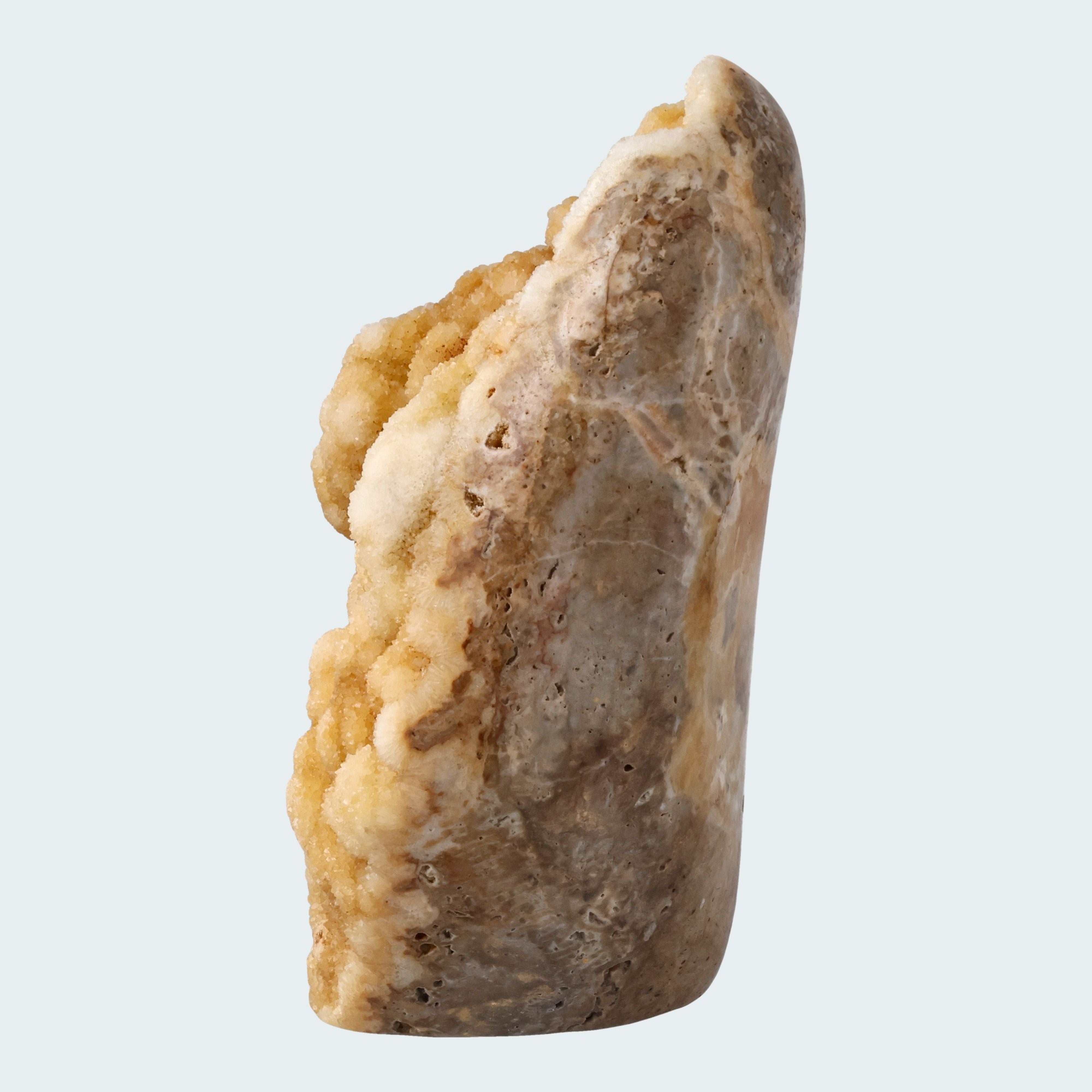 Gold-beigefarbene Calcit Druzy Freeform aus Pakistan (1152g) – Ansicht 3