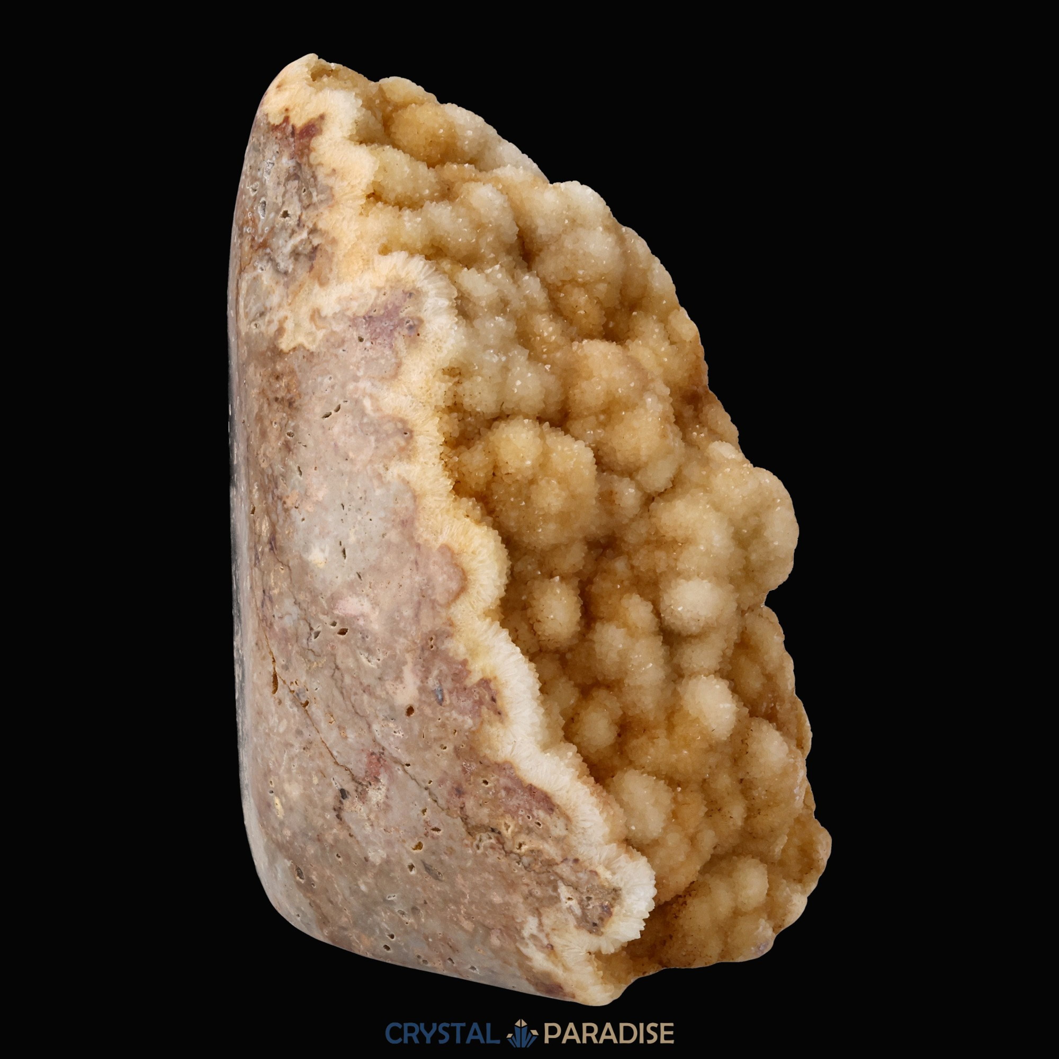 Gold-beigefarbene Calcit Druzy Freeform aus Pakistan (1205g) – Ansicht 13