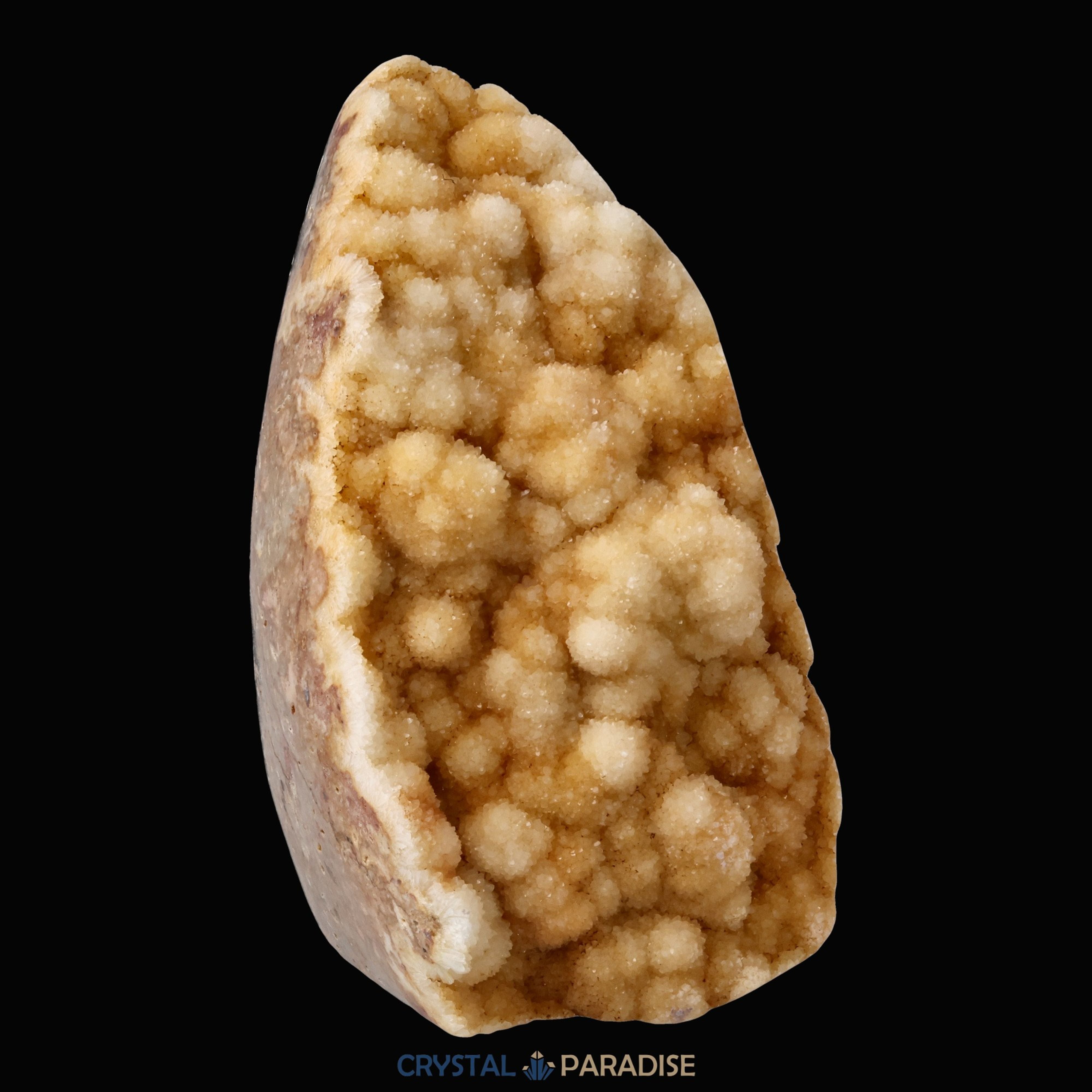 Gold-beigefarbene Calcit Druzy Freeform aus Pakistan (1205g) – Ansicht 14