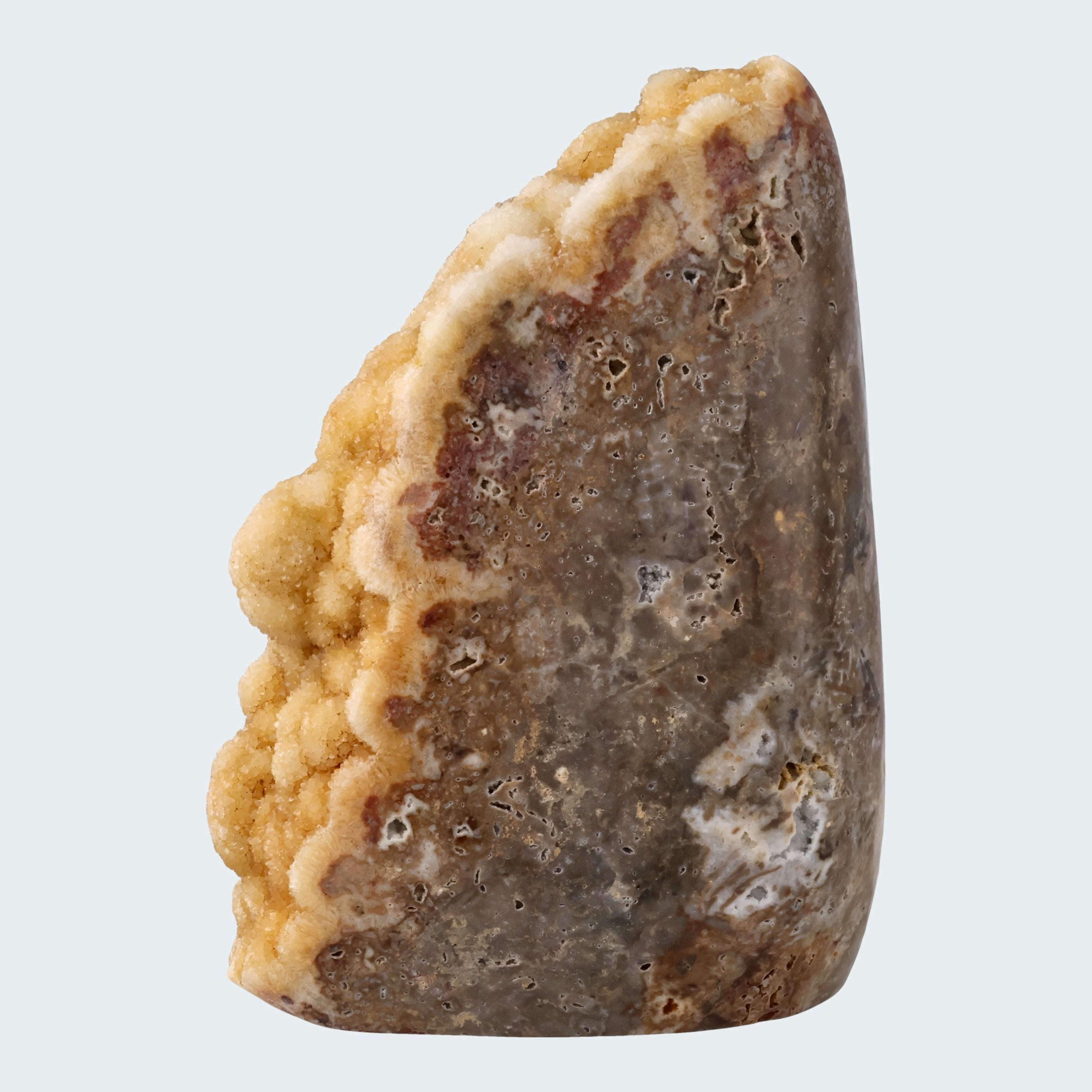 Gold-beigefarbene Calcit Druzy Freeform aus Pakistan (1205g) – Ansicht 2