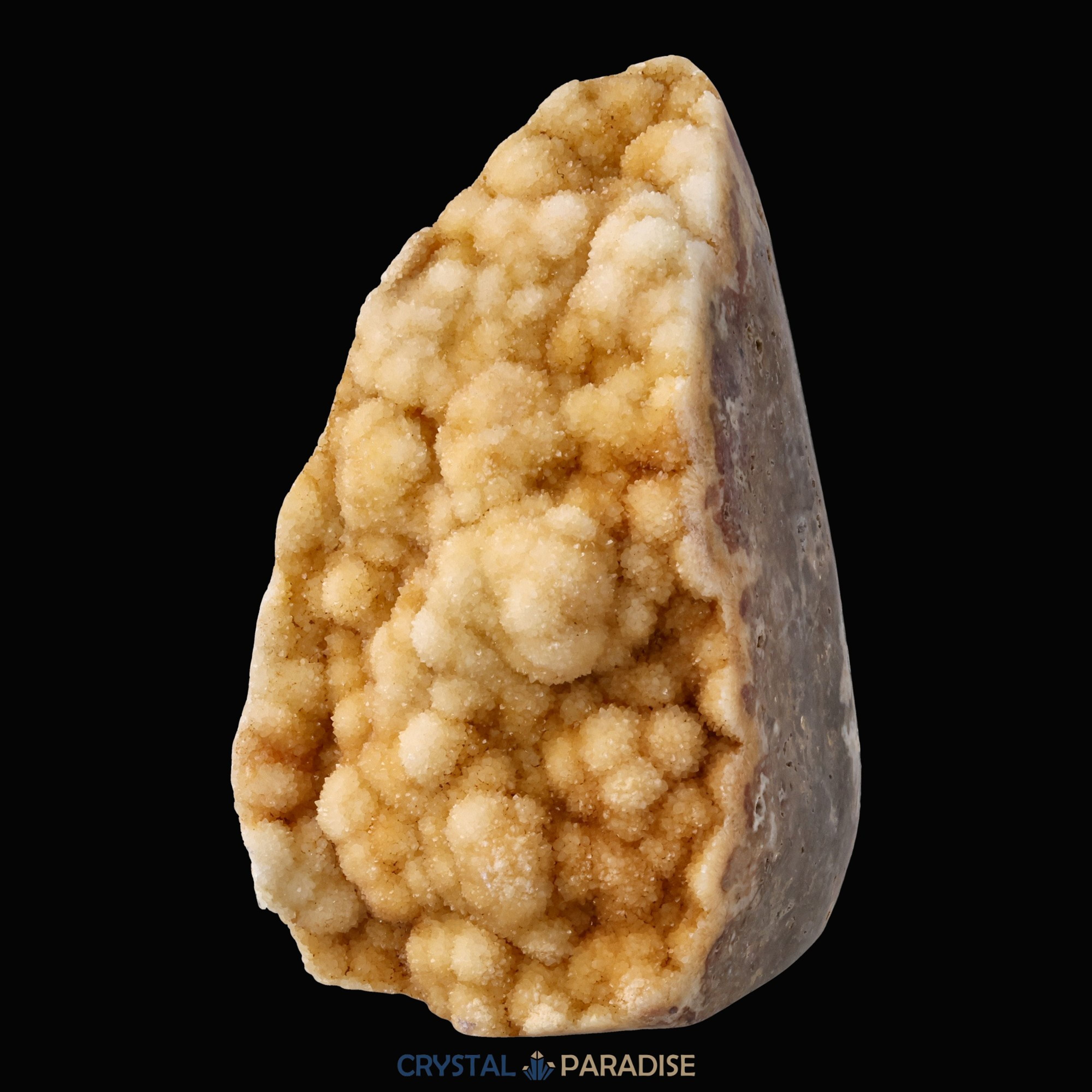 Gold-beigefarbene Calcit Druzy Freeform aus Pakistan (1205g) – Ansicht 4