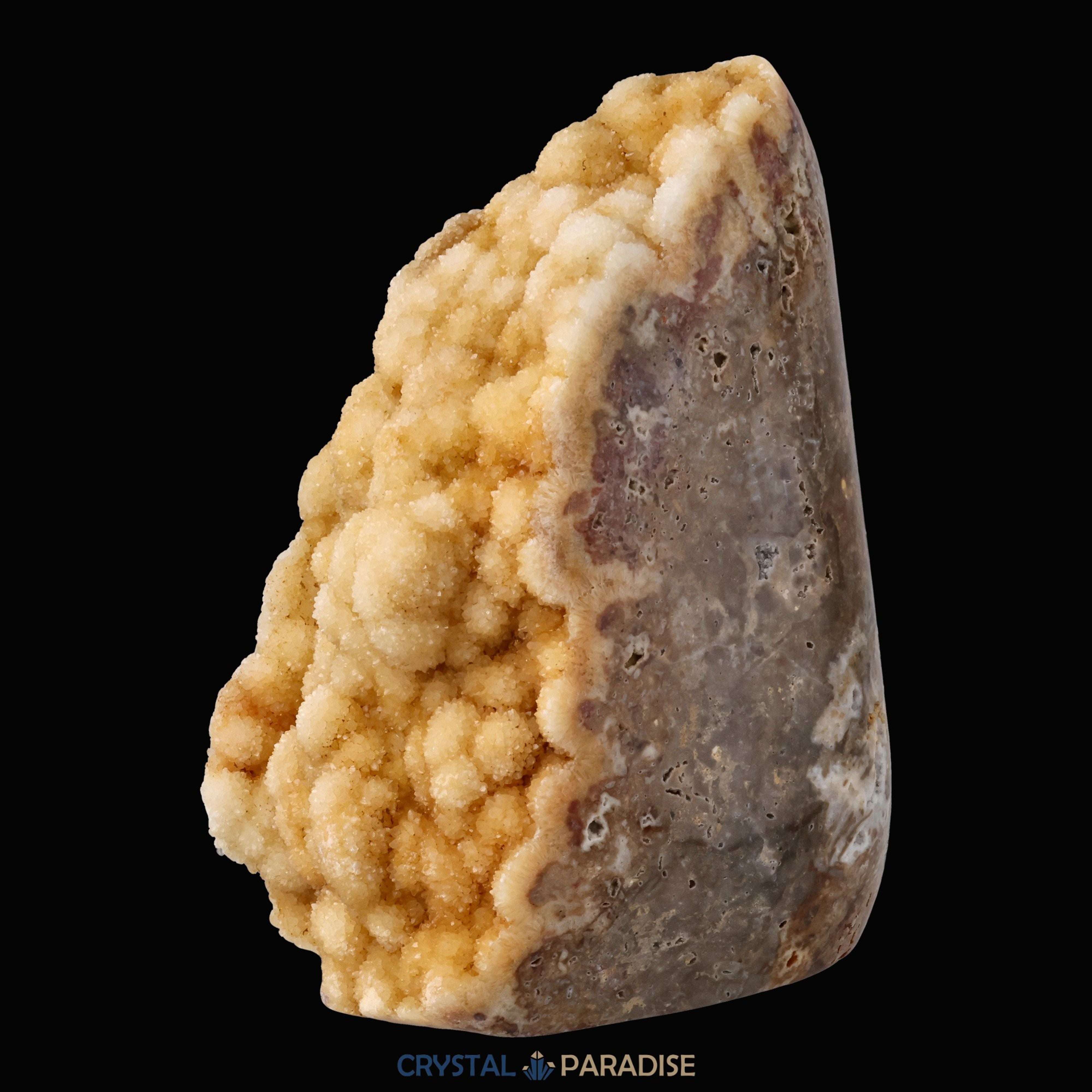 Gold-beigefarbene Calcit Druzy Freeform aus Pakistan (1205g) – Ansicht 5