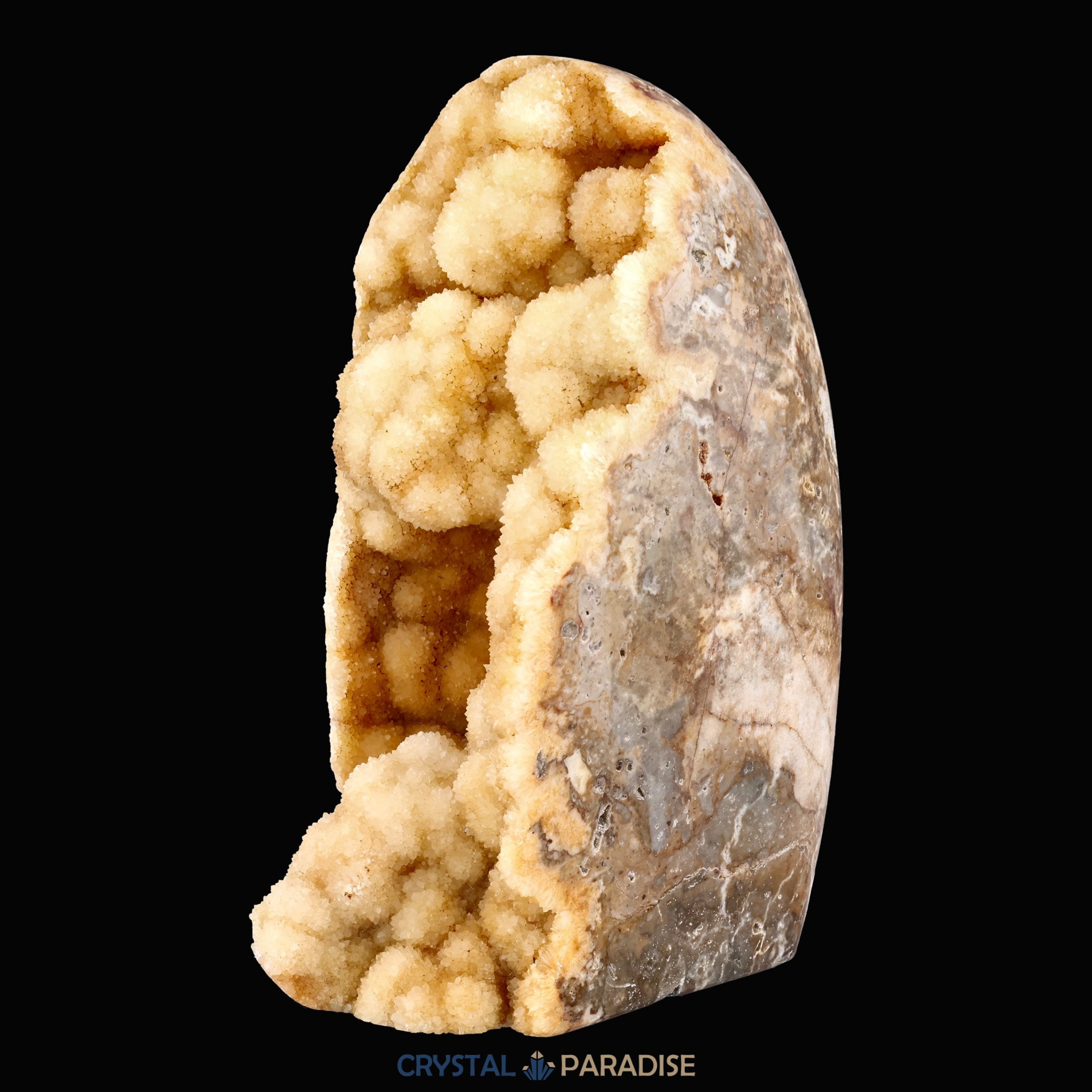 Gold-beigefarbene Calcit Druzy Freeform aus Pakistan (1304g) – Ansicht 5