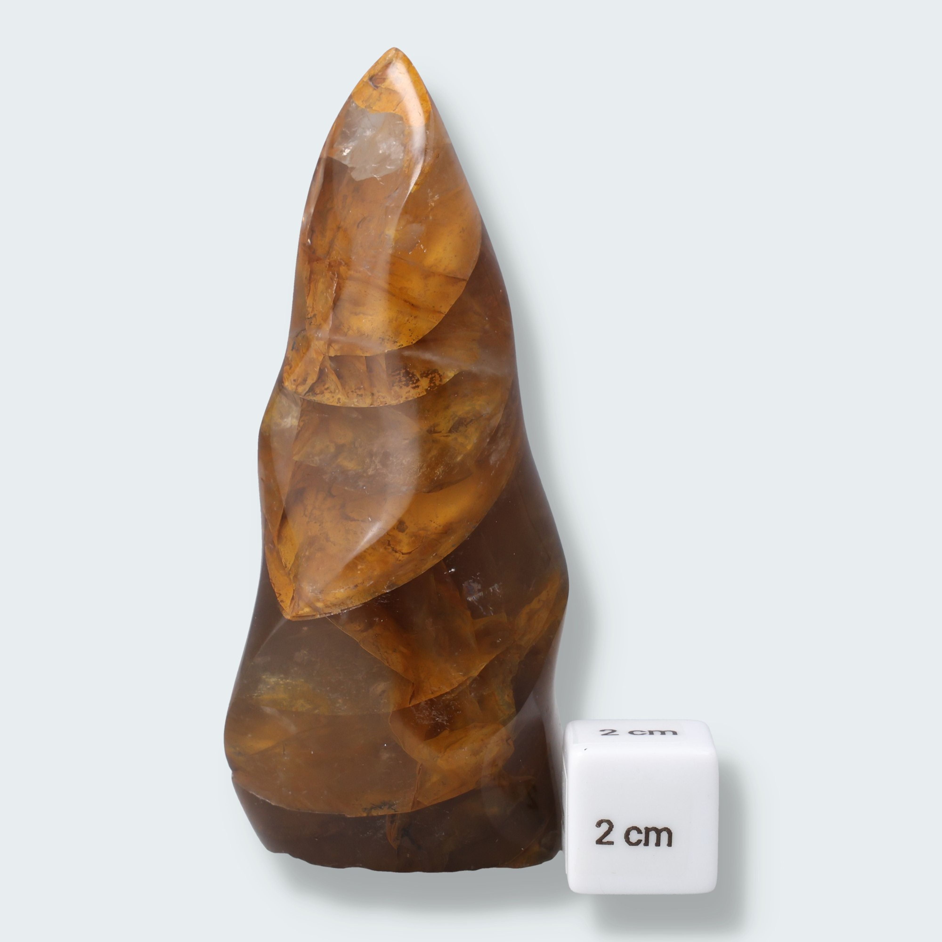 Golden Healer Flamme (Quarz mit Eisenoxid Einschlüssen) aus Brasilien (259g - 11cm) – Ansicht 2