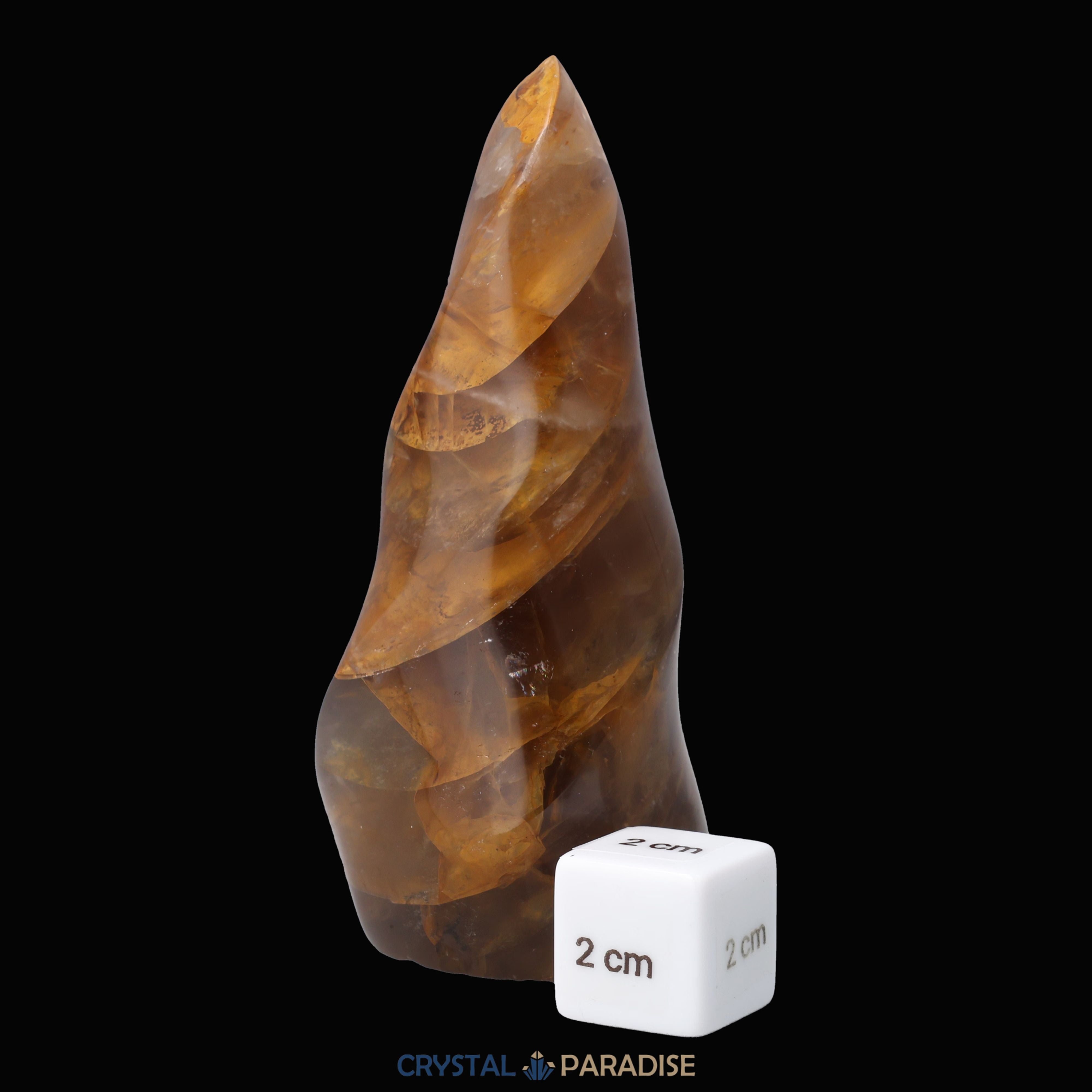 Golden Healer Flamme (Quarz mit Eisenoxid Einschlüssen) aus Brasilien (259g - 11cm) – Ansicht 6