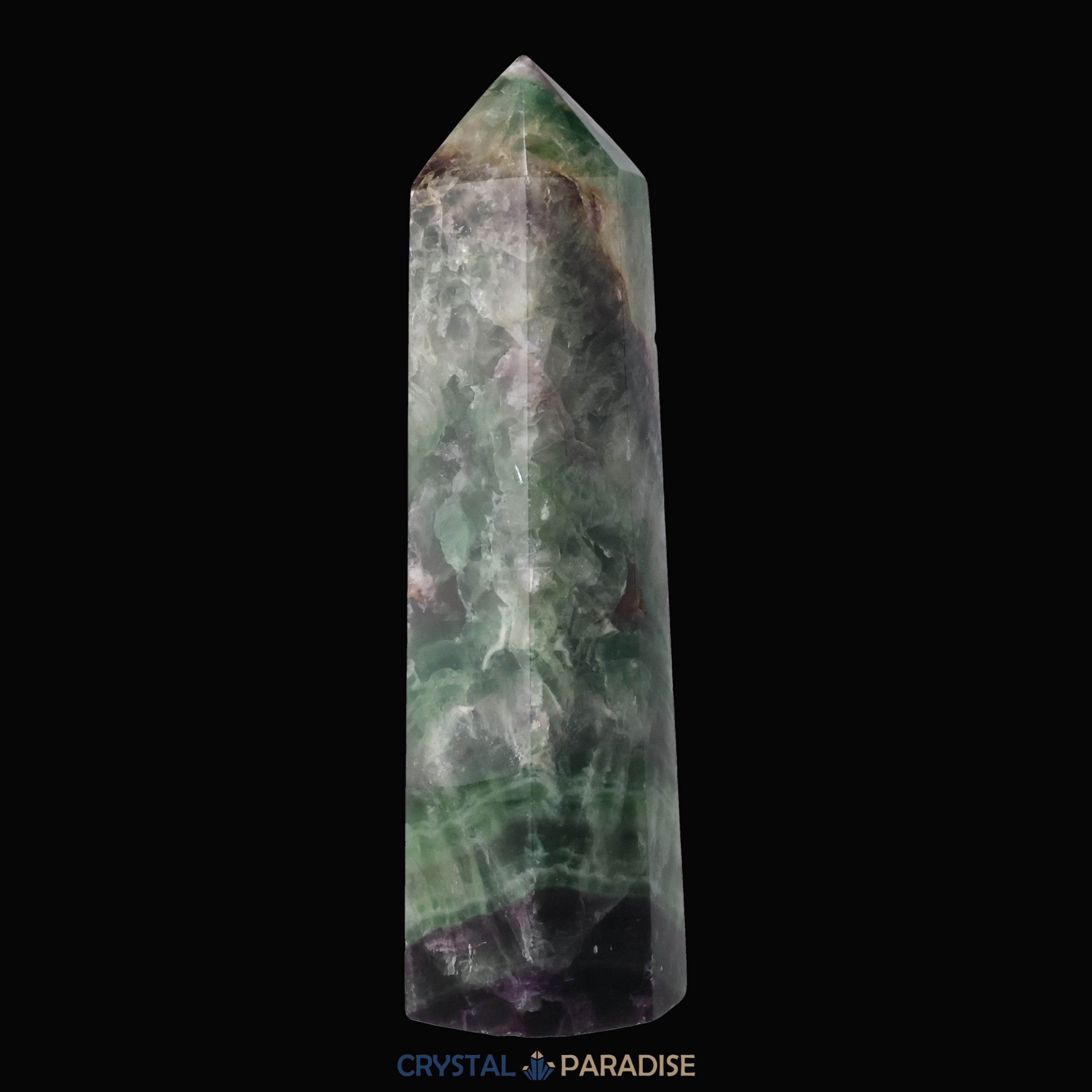 Grün-violetter Fluorit Obelisk aus der inneren Mongolei (1009g) – Ansicht 7