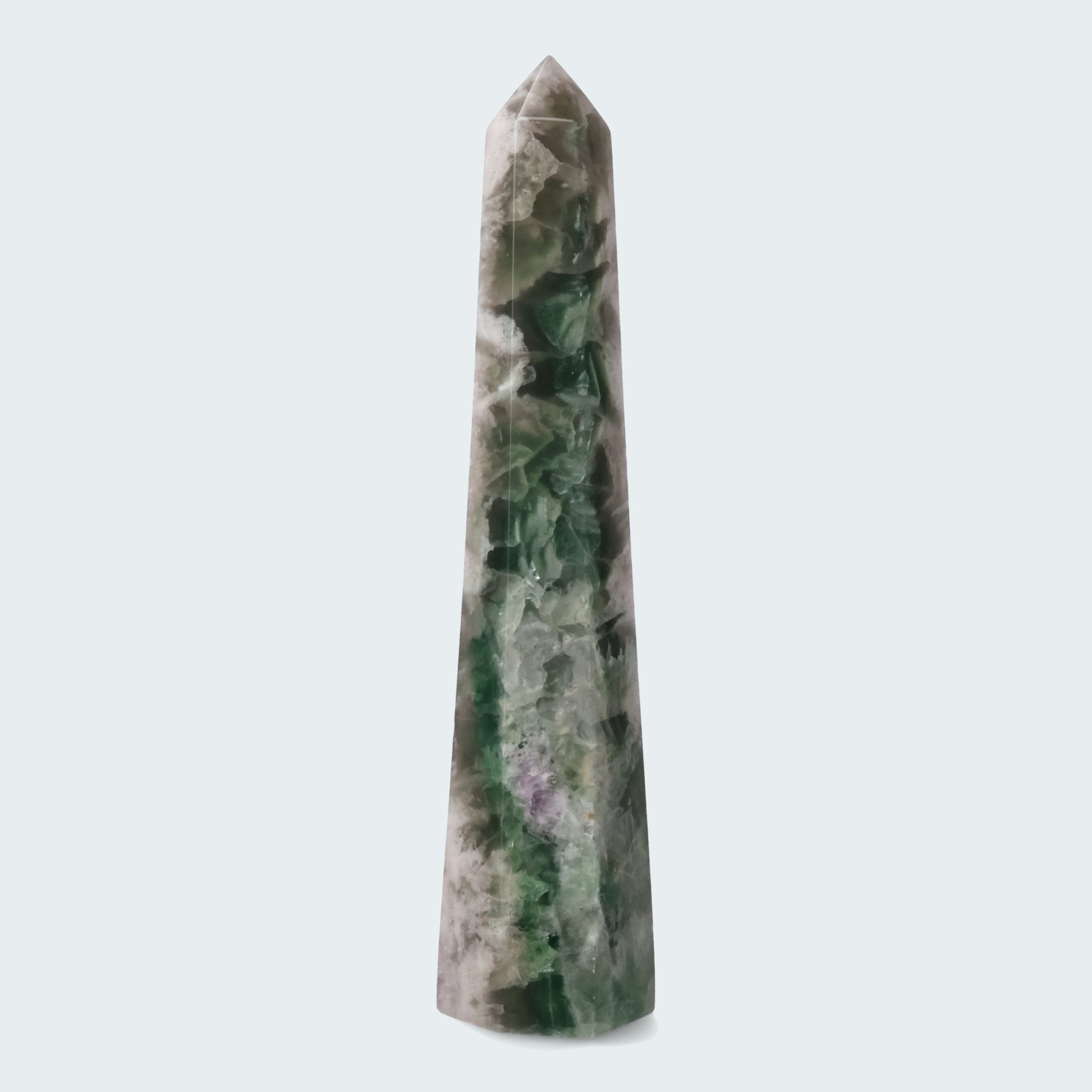 Grüner Fluorit Obelisk aus der inneren Mongolei (1084g) – Ansicht 2
