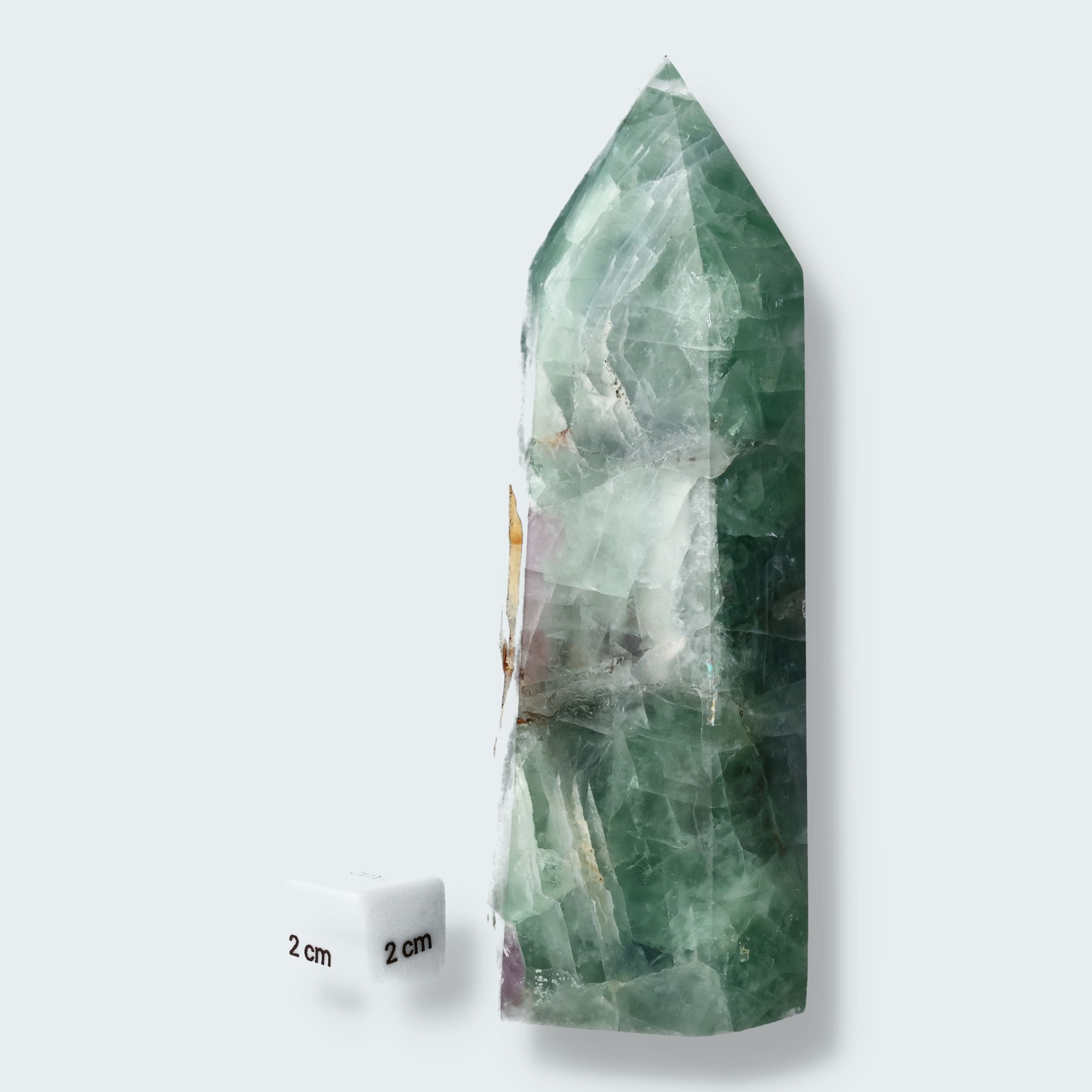 Grüner Fluorit Obelisk aus der inneren Mongolei (696g) – Ansicht 3