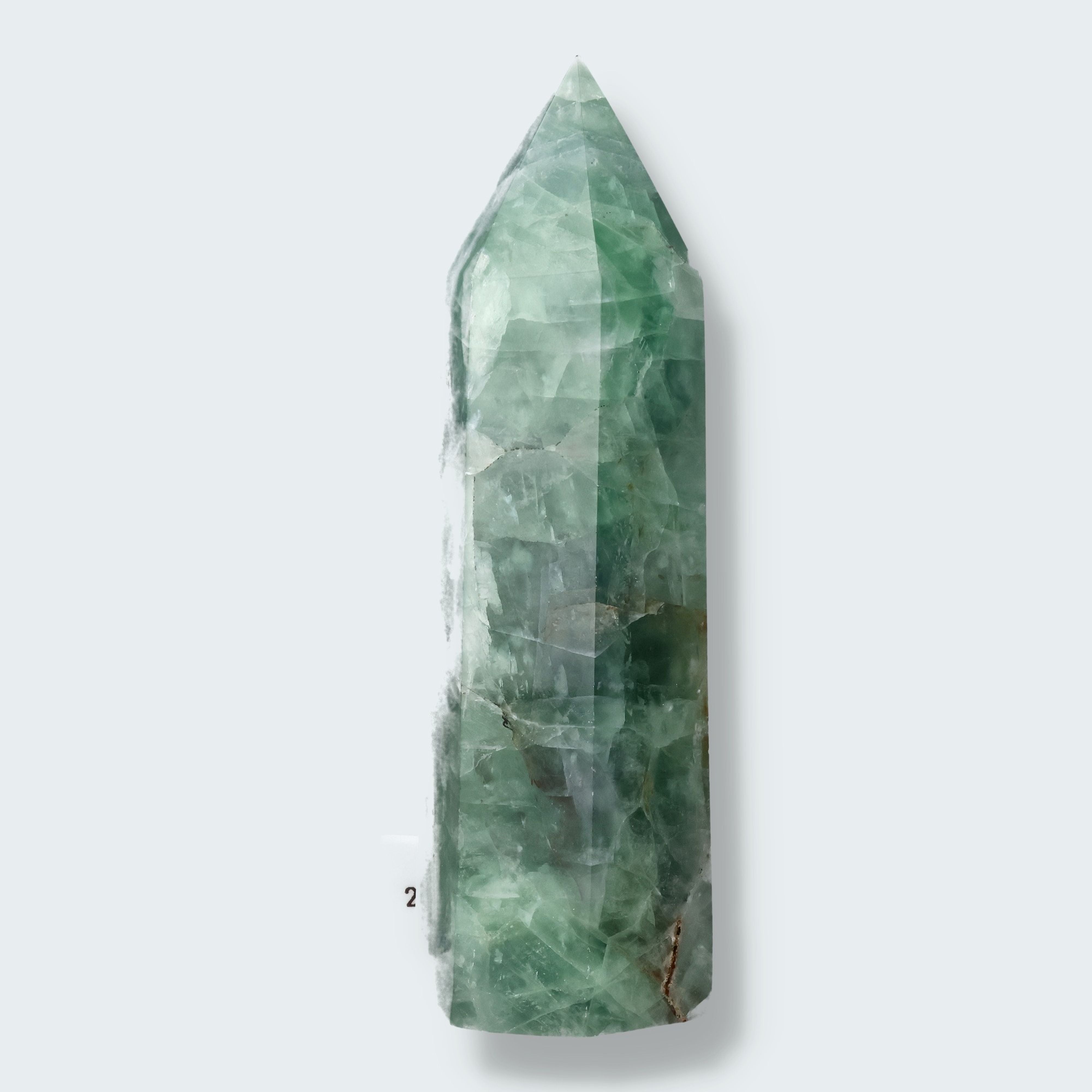 Grüner Fluorit Obelisk aus der inneren Mongolei (696g) – Ansicht 4