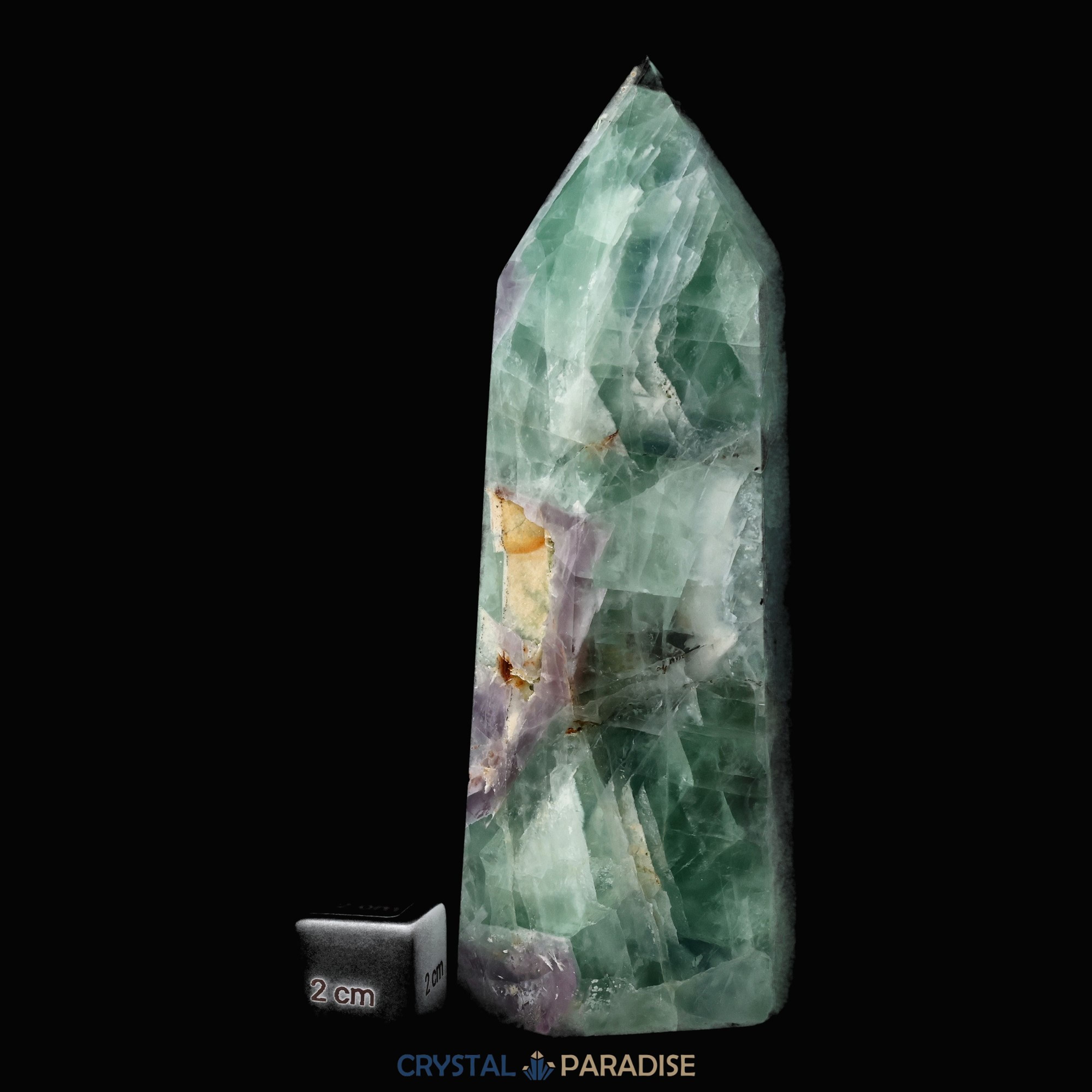 Grüner Fluorit Obelisk aus der inneren Mongolei (696g) – Ansicht 5