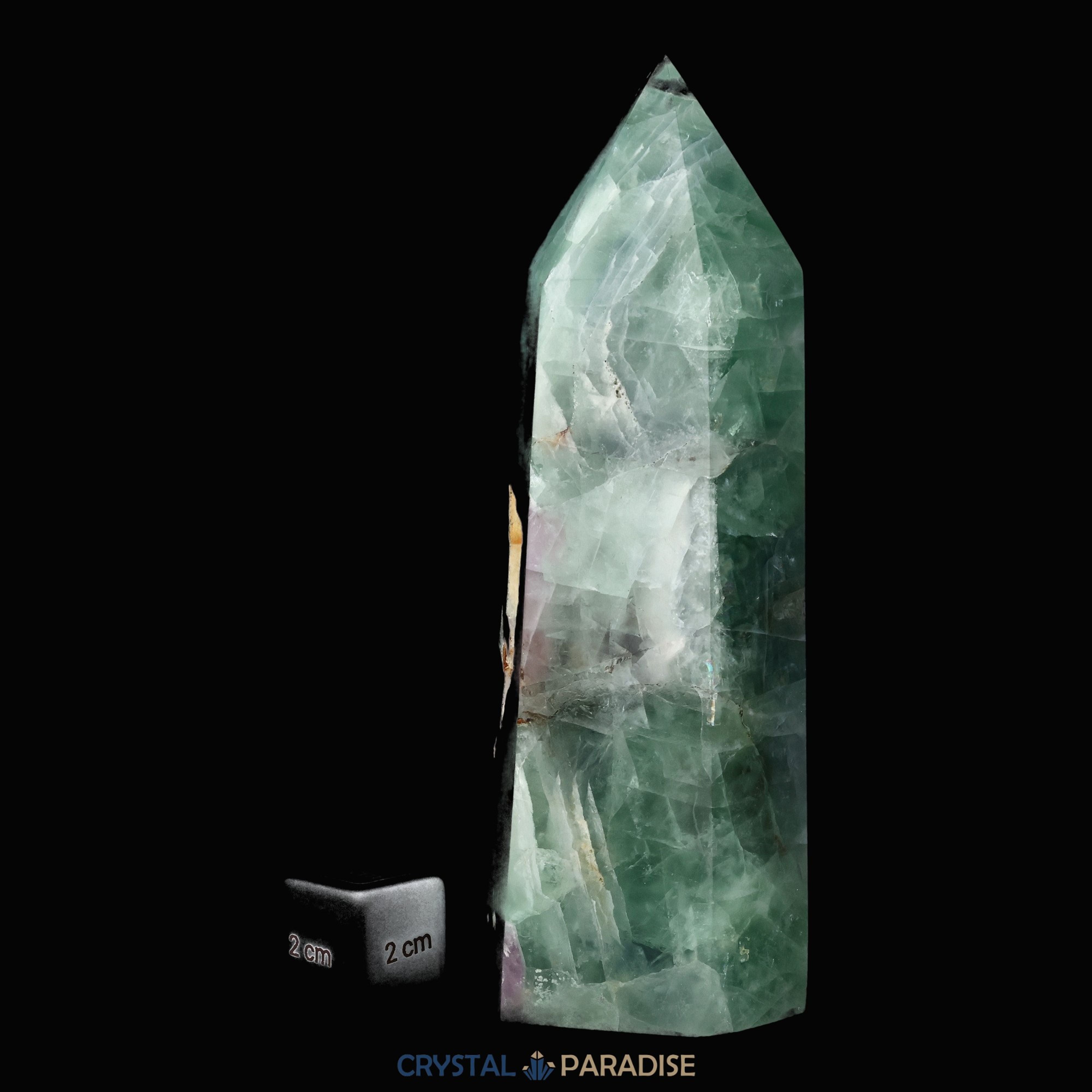 Grüner Fluorit Obelisk aus der inneren Mongolei (696g) – Ansicht 6