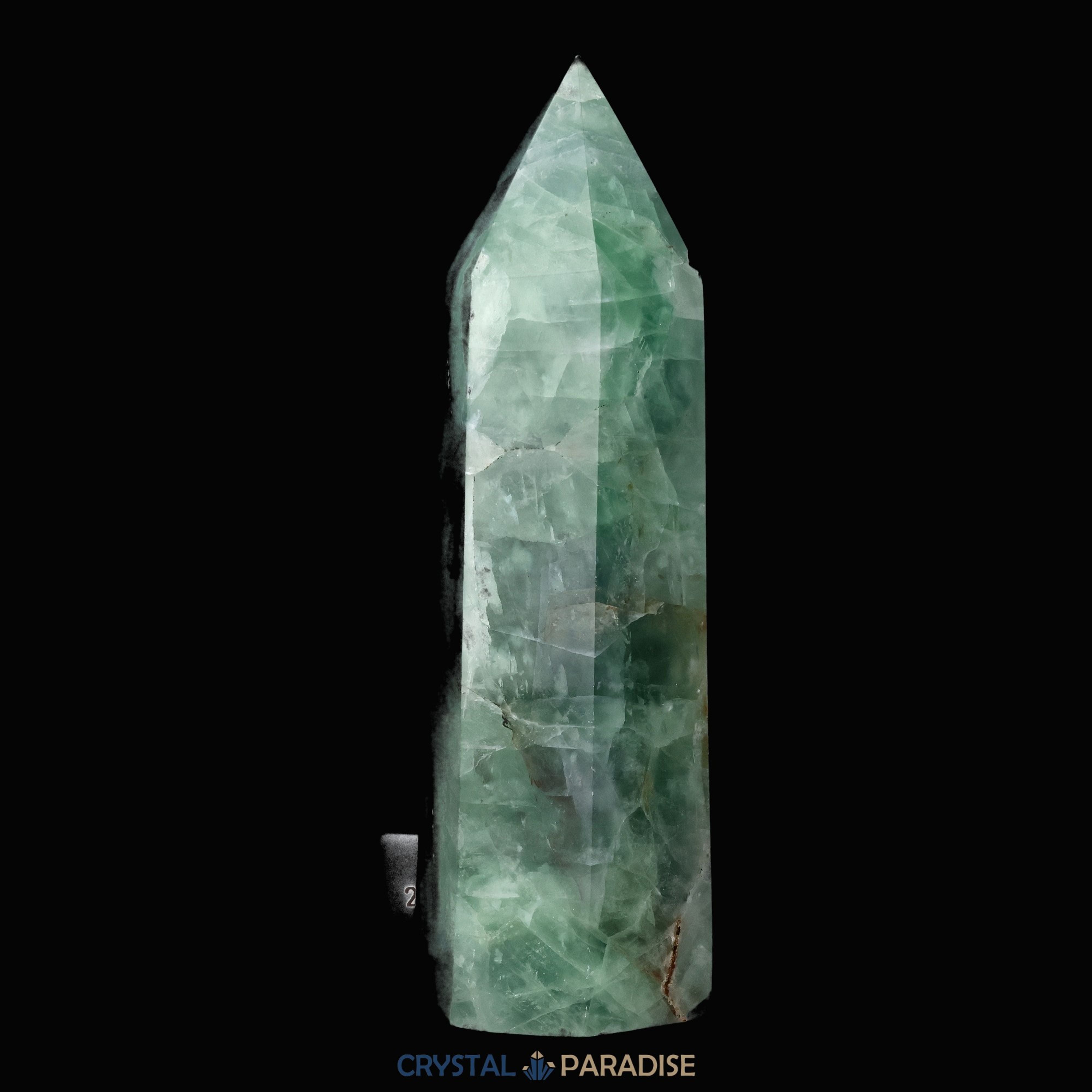 Grüner Fluorit Obelisk aus der inneren Mongolei (696g) – Ansicht 7