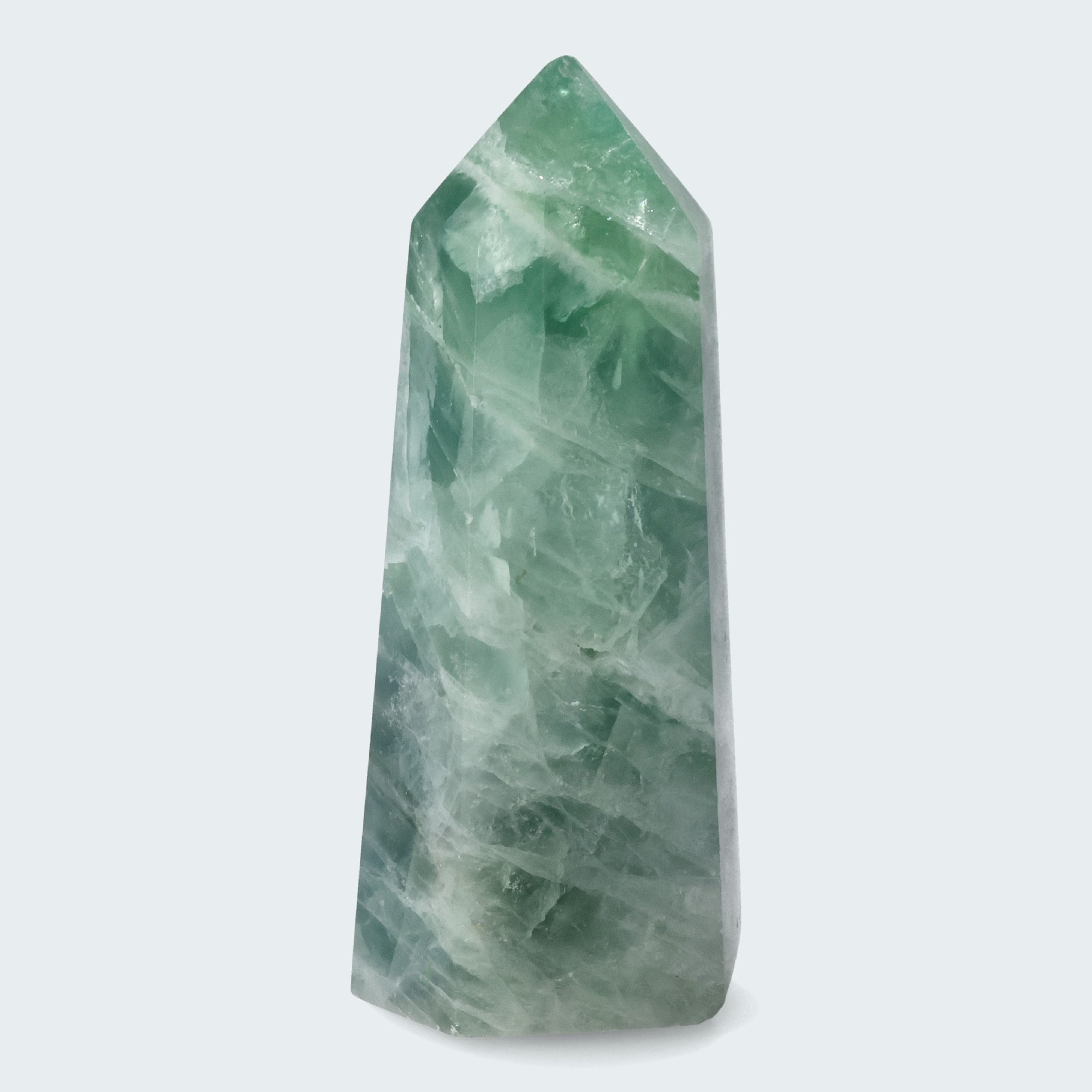 Grüner Fluorit Obelisk aus der inneren Mongolei (708g) – Ansicht 3