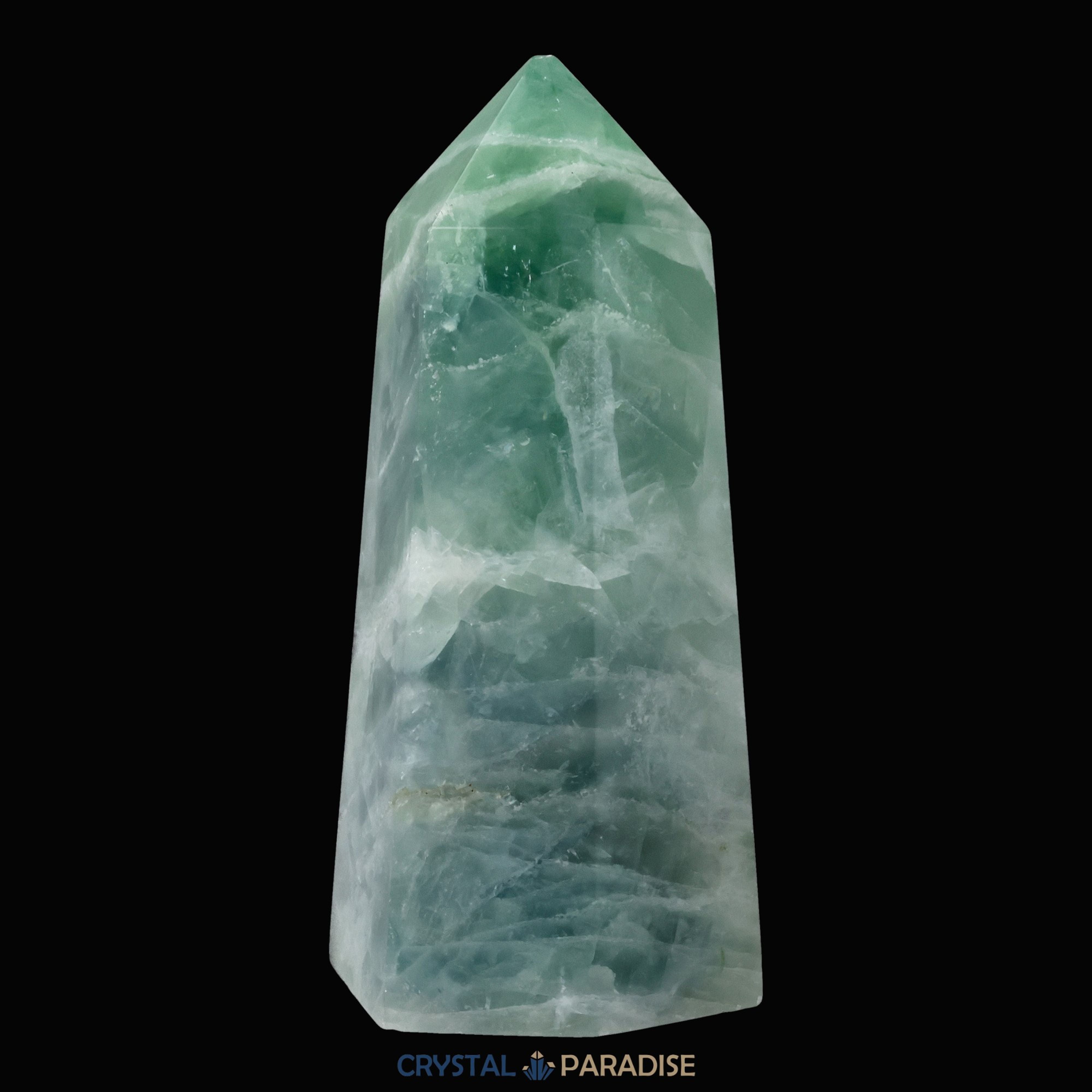 Grüner Fluorit Obelisk aus der inneren Mongolei (708g) – Ansicht 4