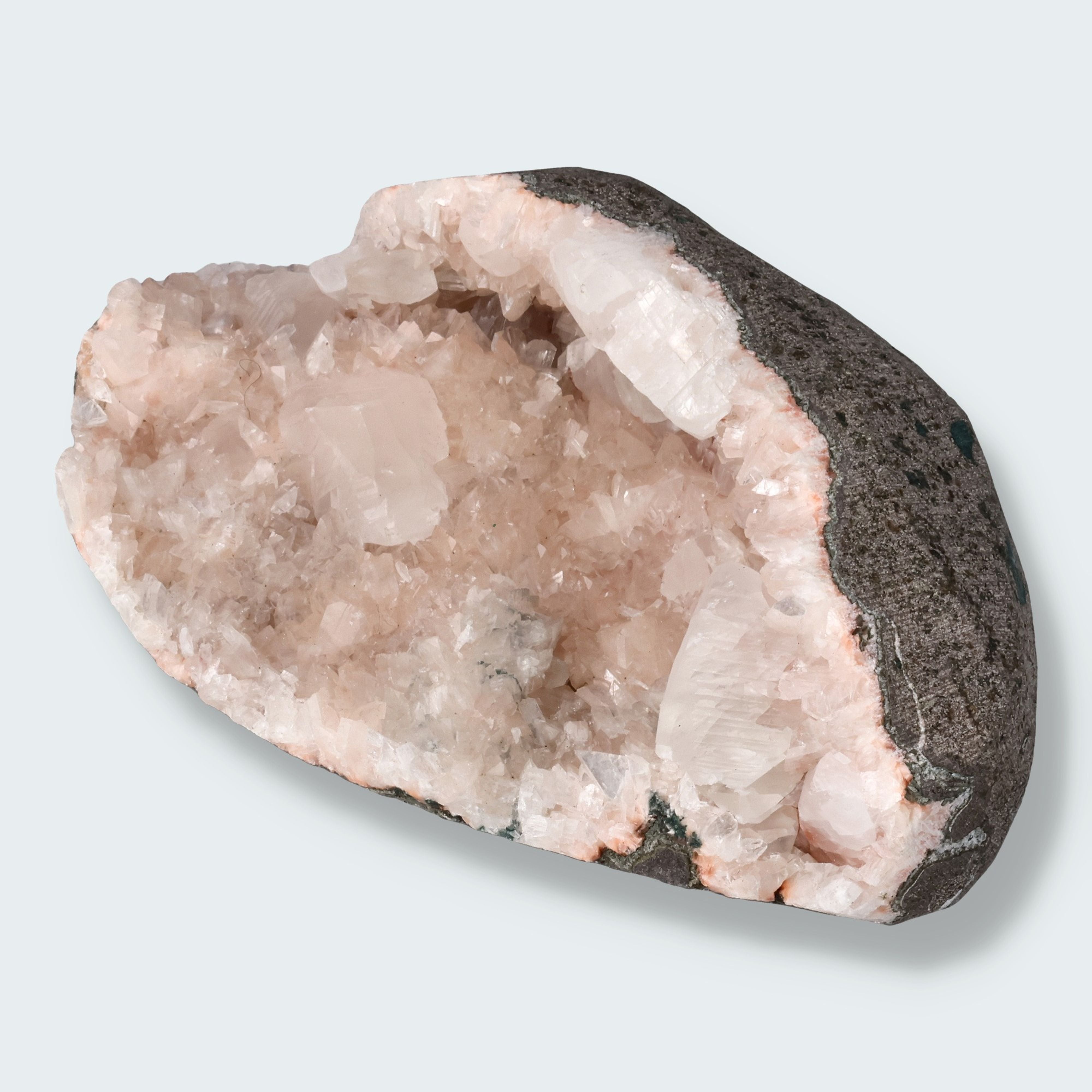 Heulandit Euzeolit Geode mit Apophyllit aus Indien (344g) – Ansicht 2