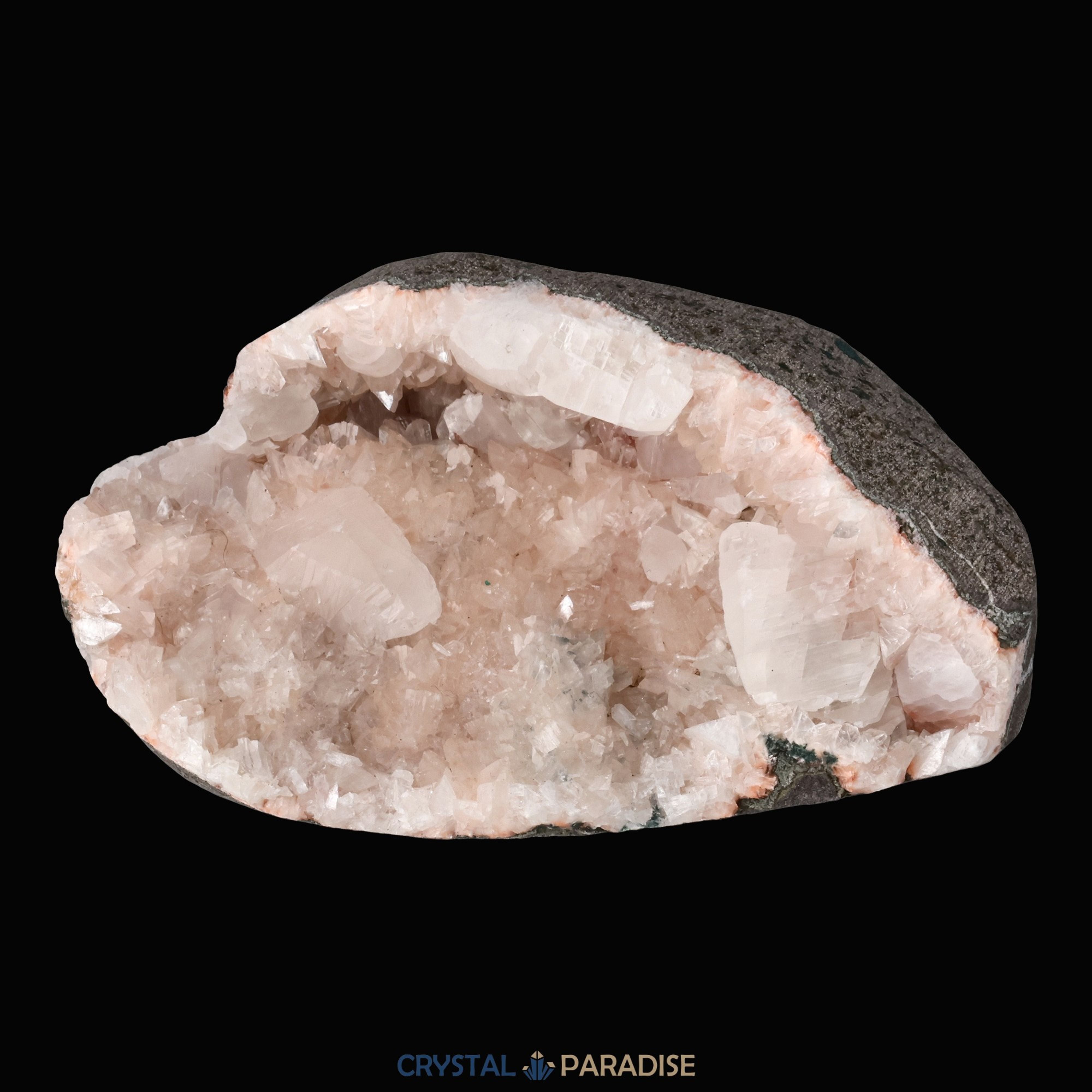 Heulandit Euzeolit Geode mit Apophyllit aus Indien (344g) – Ansicht 4
