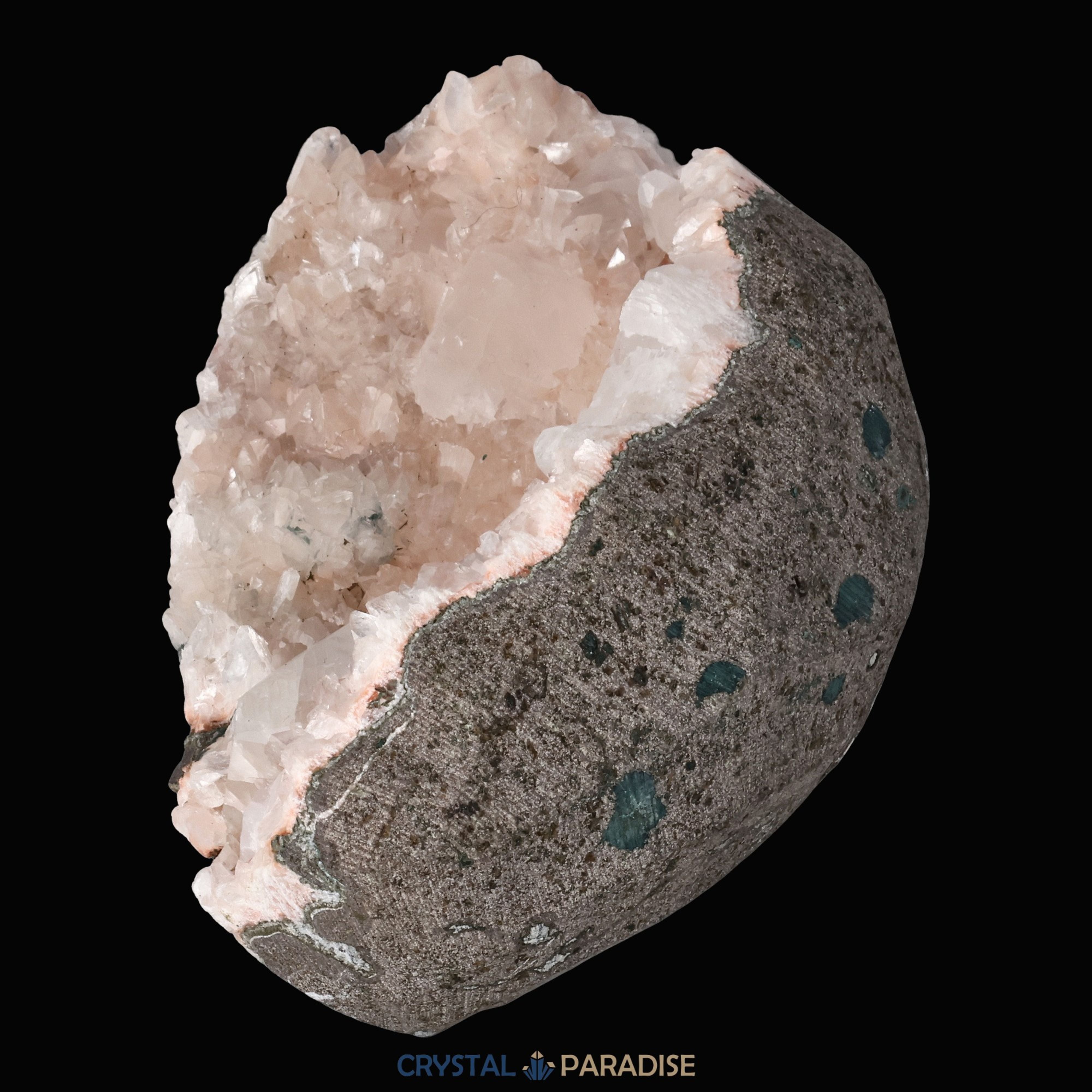 Heulandit Euzeolit Geode mit Apophyllit aus Indien (344g) – Ansicht 6