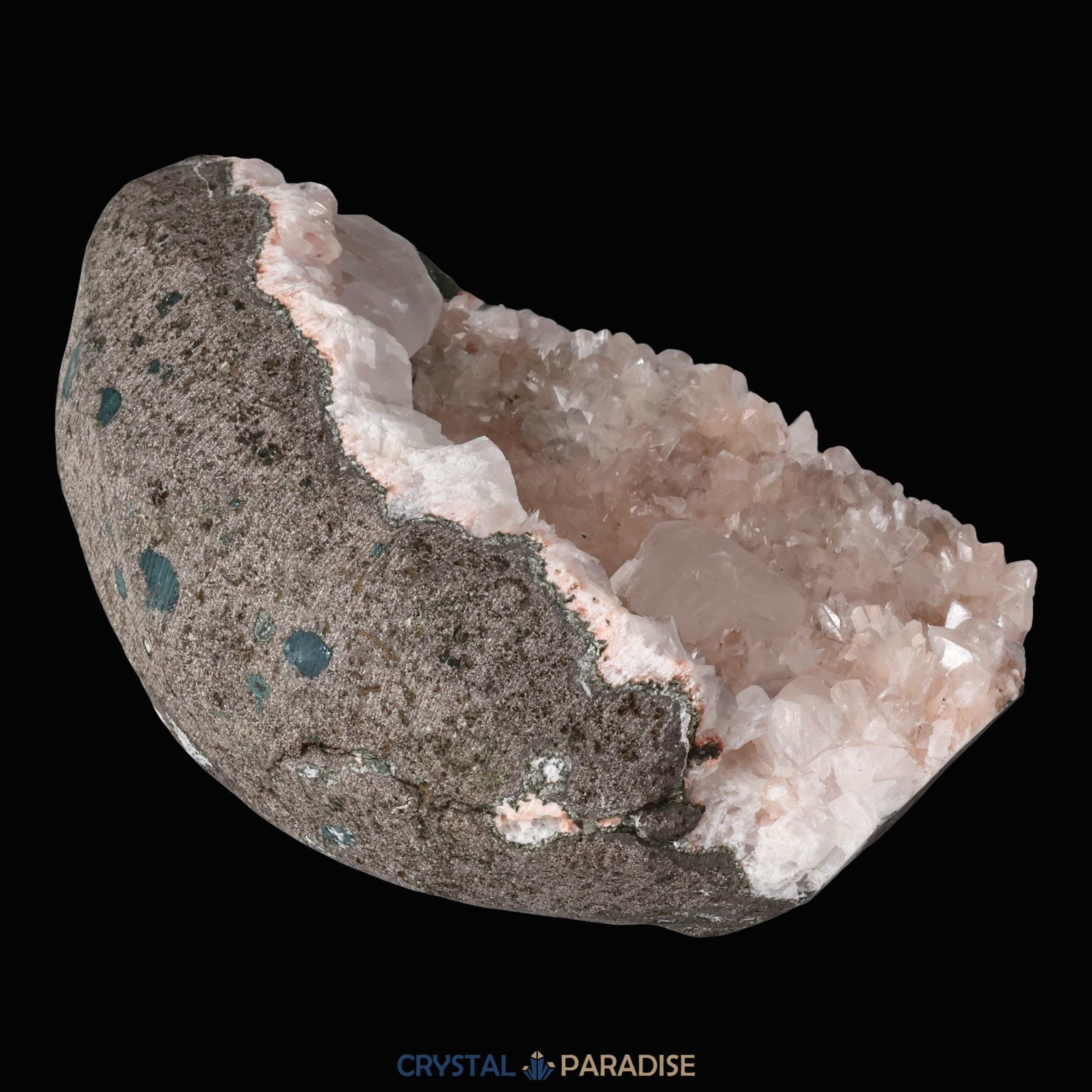 Heulandit Euzeolit Geode mit Apophyllit aus Indien (344g) – Ansicht 8