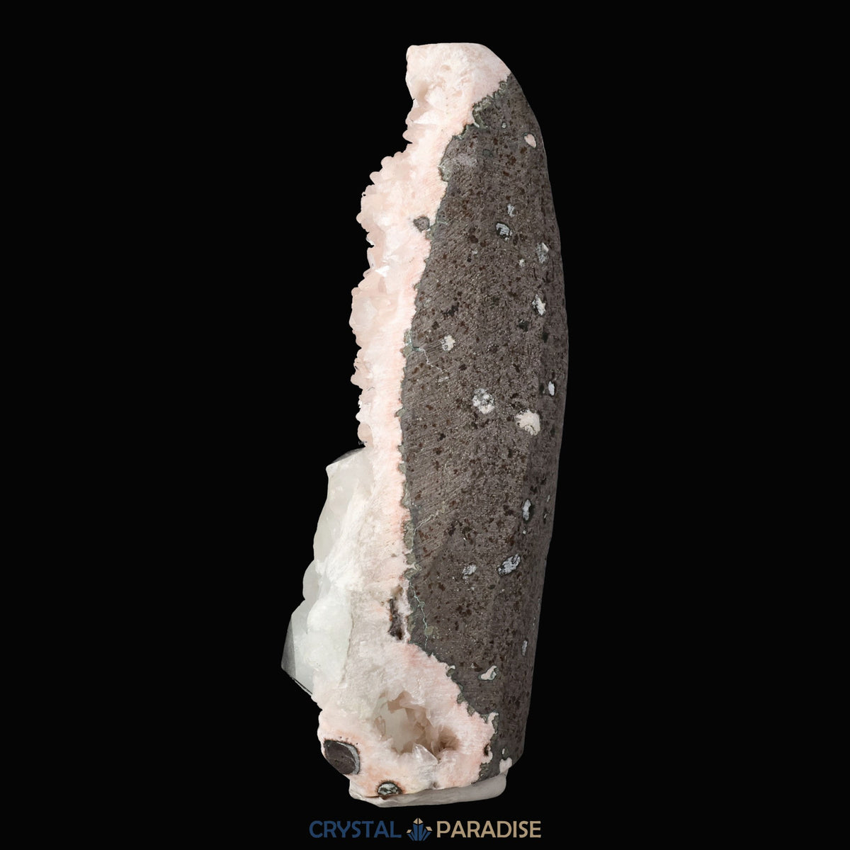 Heulandit Euzeolit Geode mit grünem Apophyllit aus Indien (625g) – Ansicht 5