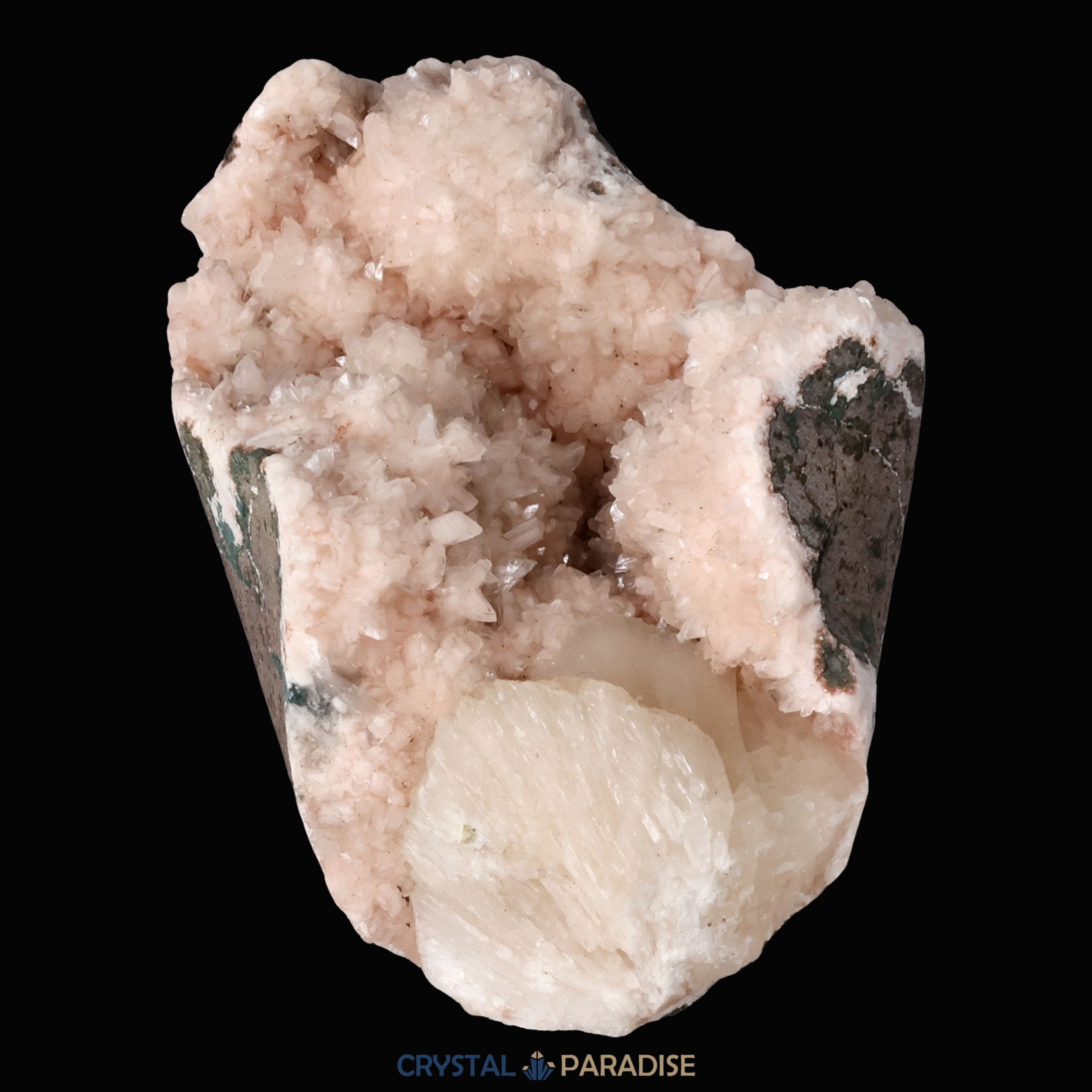 Heulandit Euzeolit Geode mit Stilbit aus Indien (213g) – Ansicht 6
