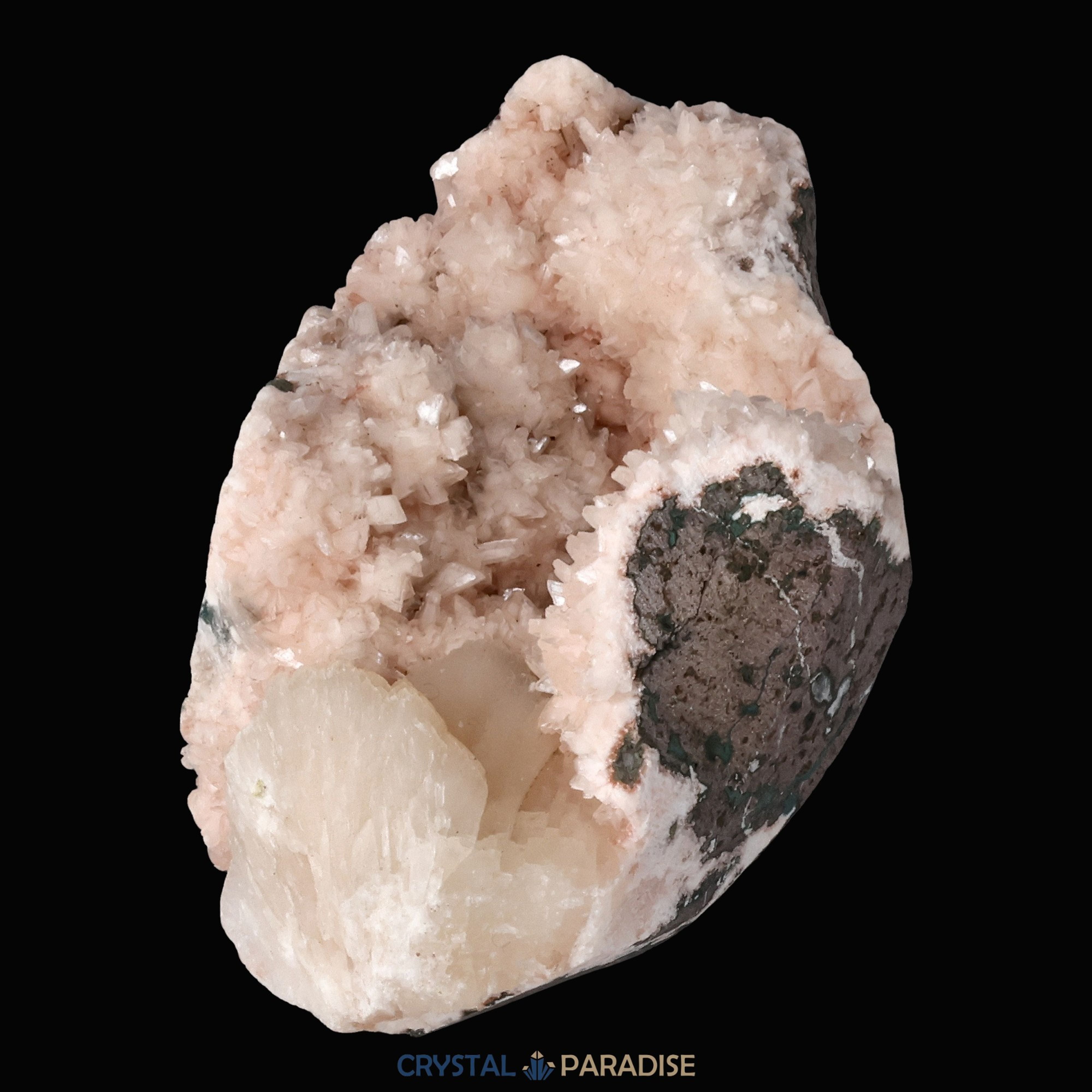 Heulandit Euzeolit Geode mit Stilbit aus Indien (213g) – Ansicht 7