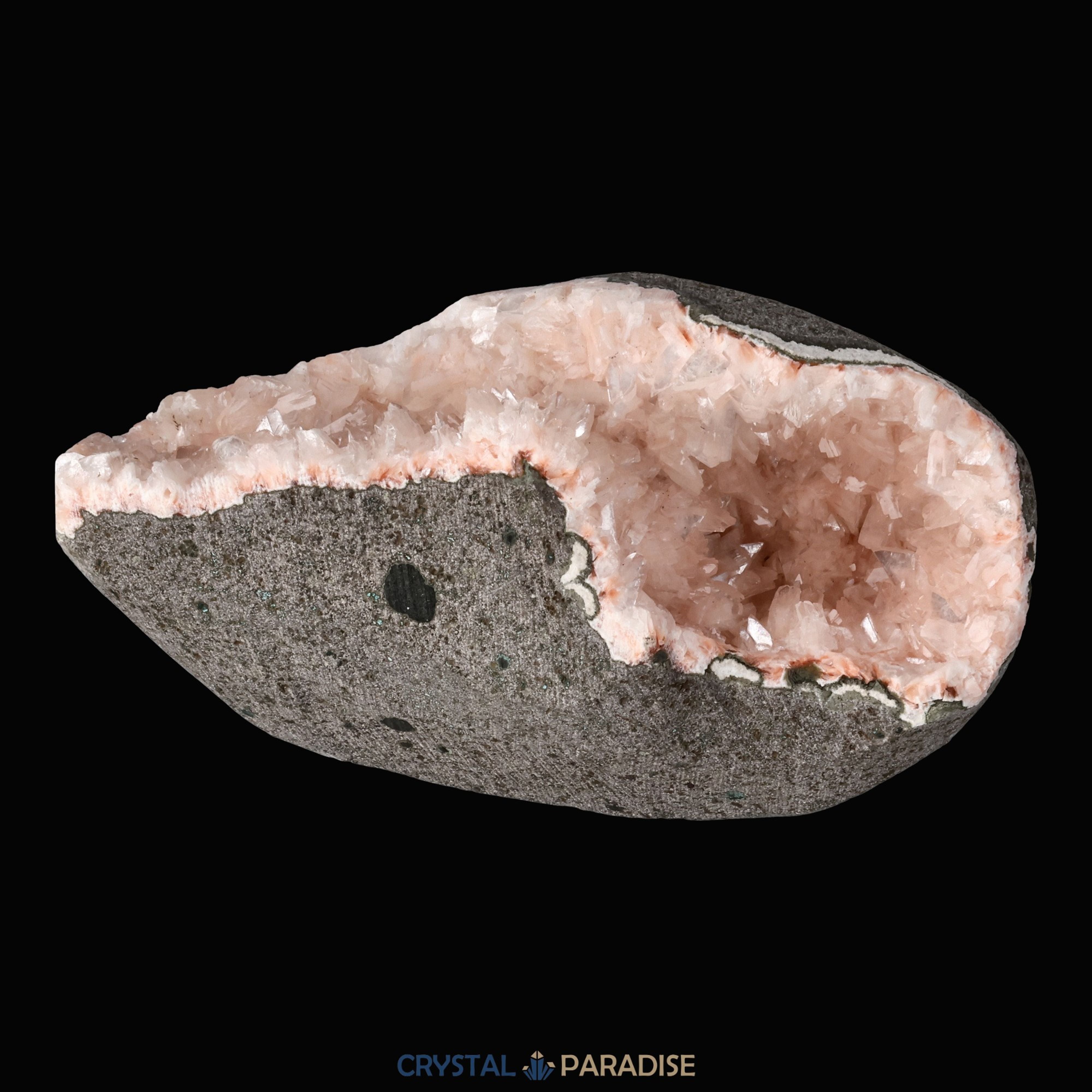 Heulandit Euzeolit Geode mit Stilbit aus Indien (349g) – Ansicht 4