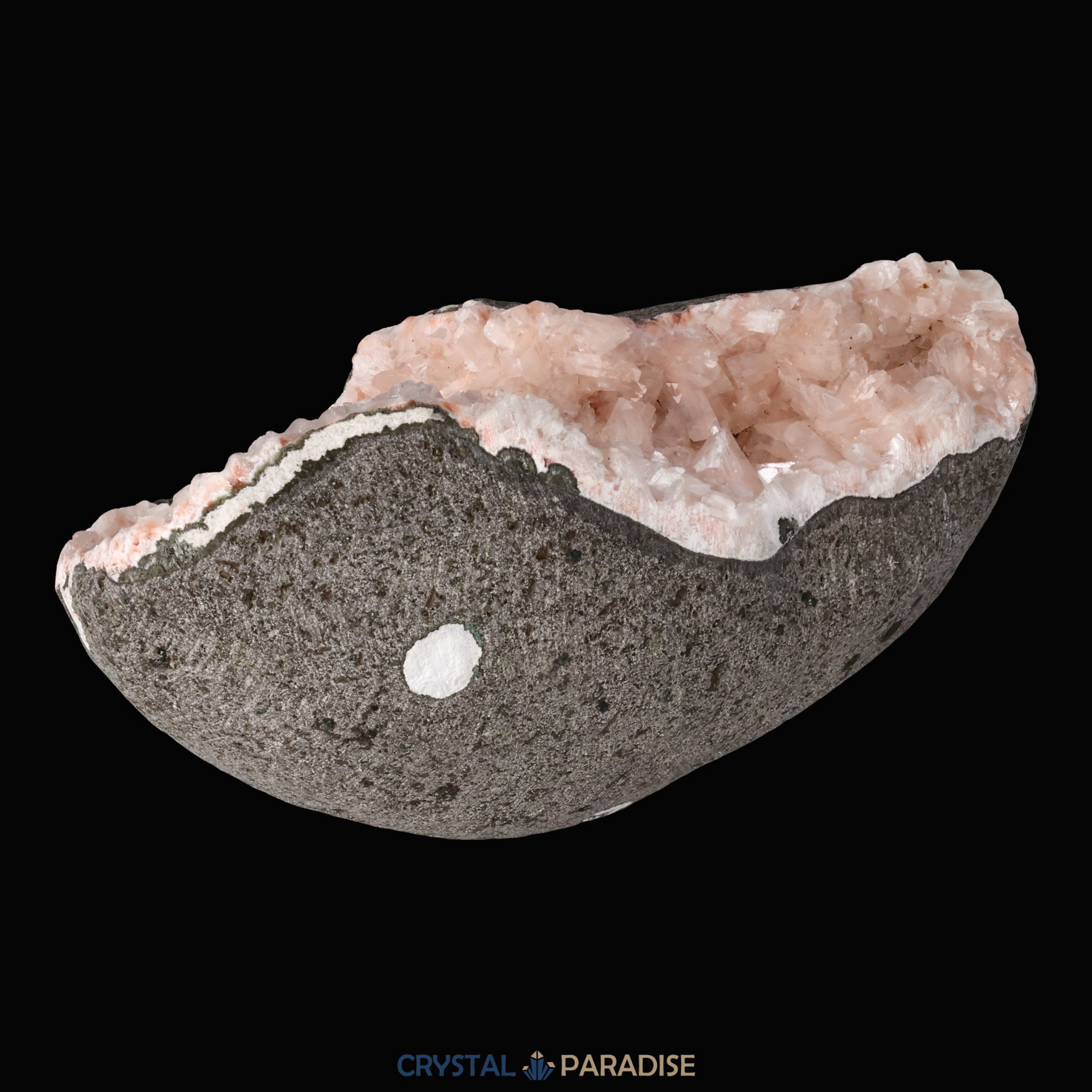Heulandit Euzeolit Geode mit Stilbit aus Indien (349g) – Ansicht 7