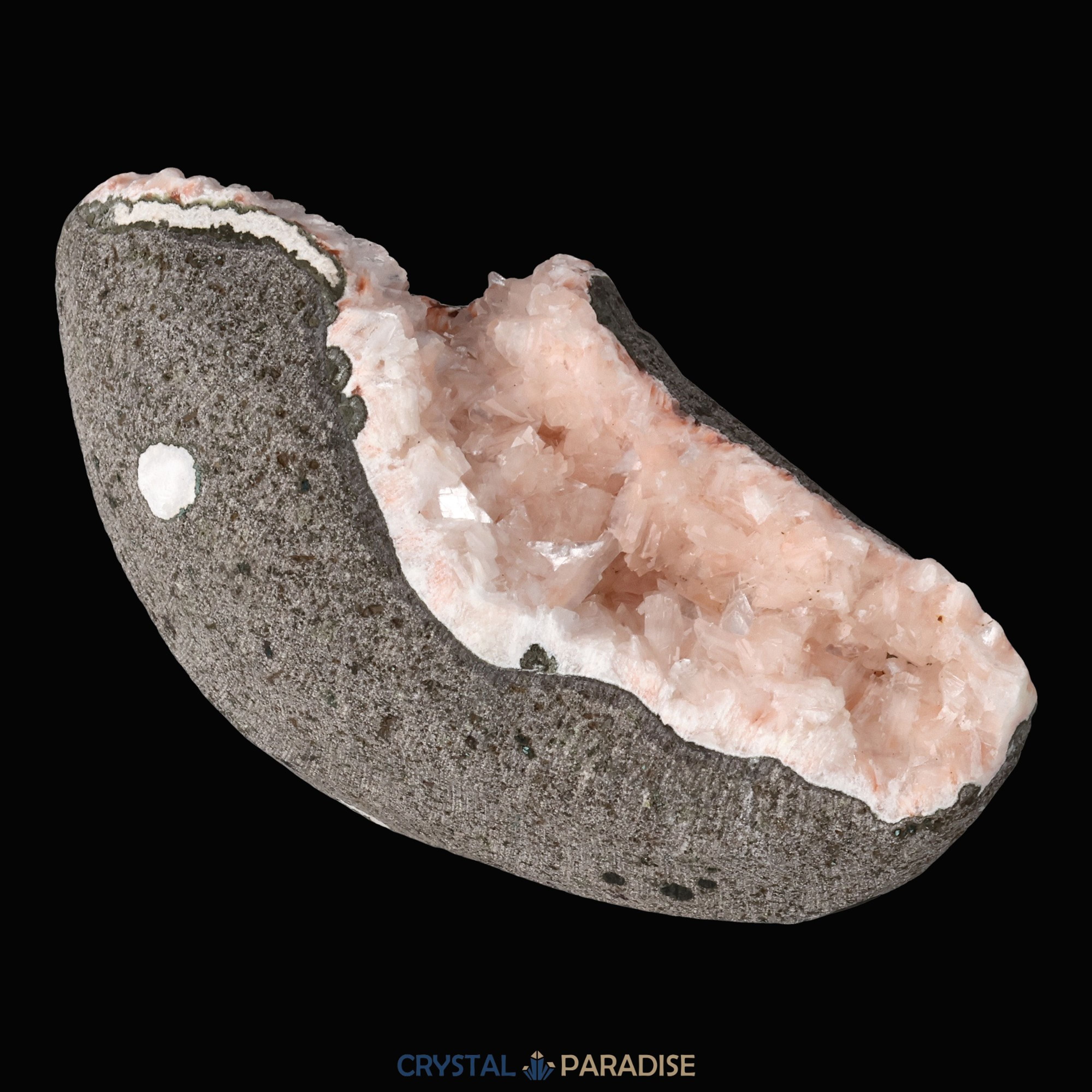 Heulandit Euzeolit Geode mit Stilbit aus Indien (349g) – Ansicht 8