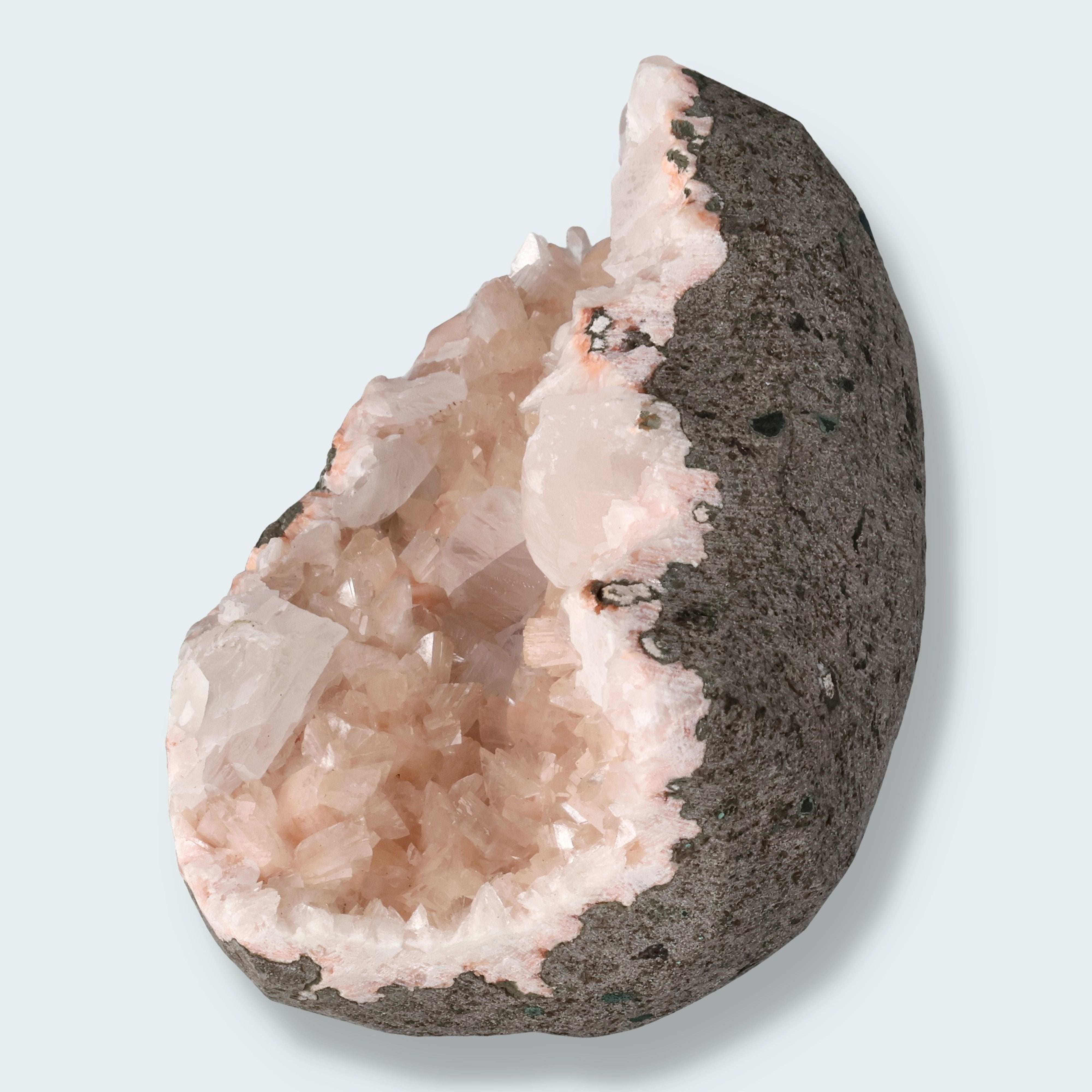 Heulandit Euzeolit Geode mit Stilbit aus Indien (414g) – Ansicht 2