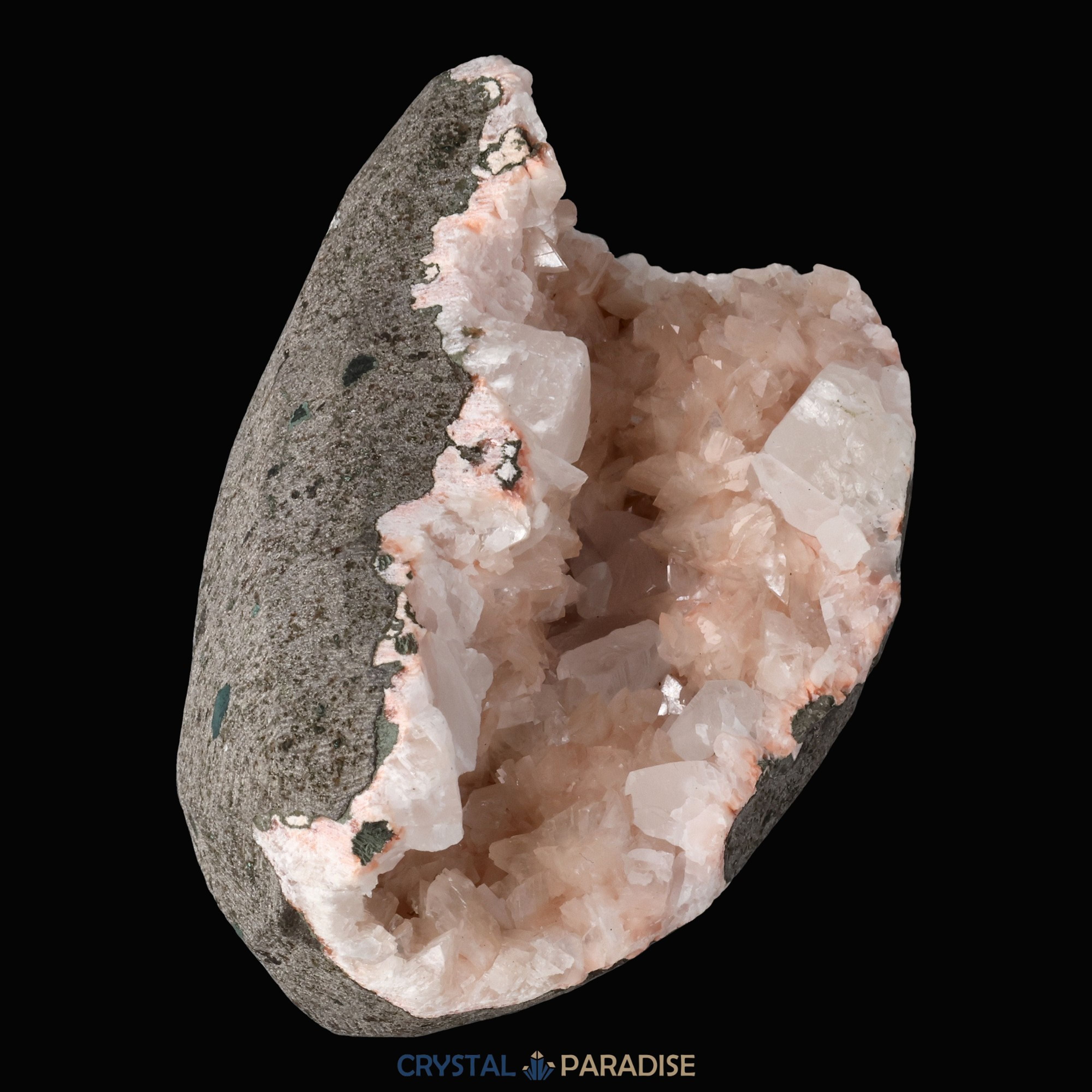 Heulandit Euzeolit Geode mit Stilbit aus Indien (414g) – Ansicht 8