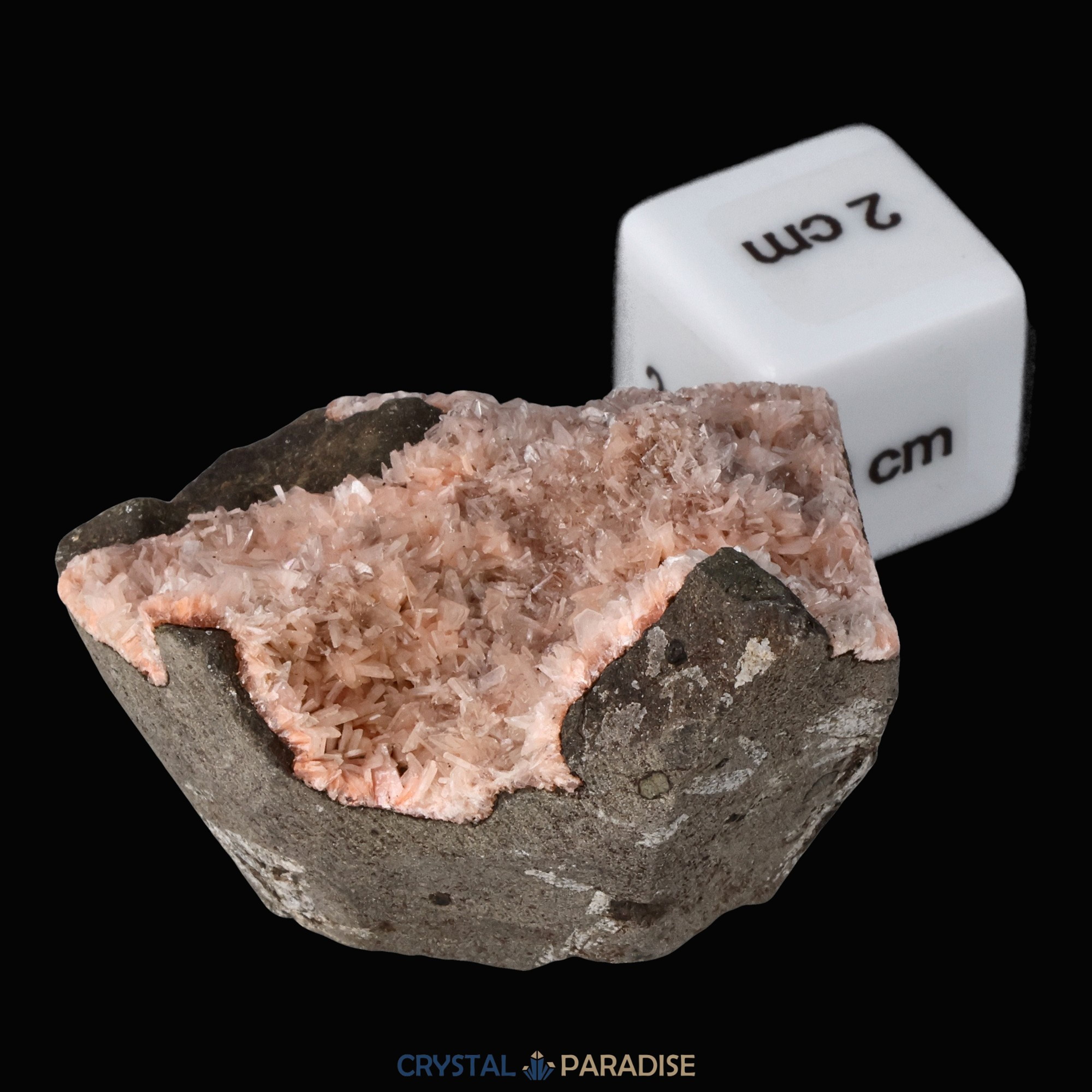 Heulandit Euzeolit Geode mit Stilbit aus Indien (90g) – Ansicht 8