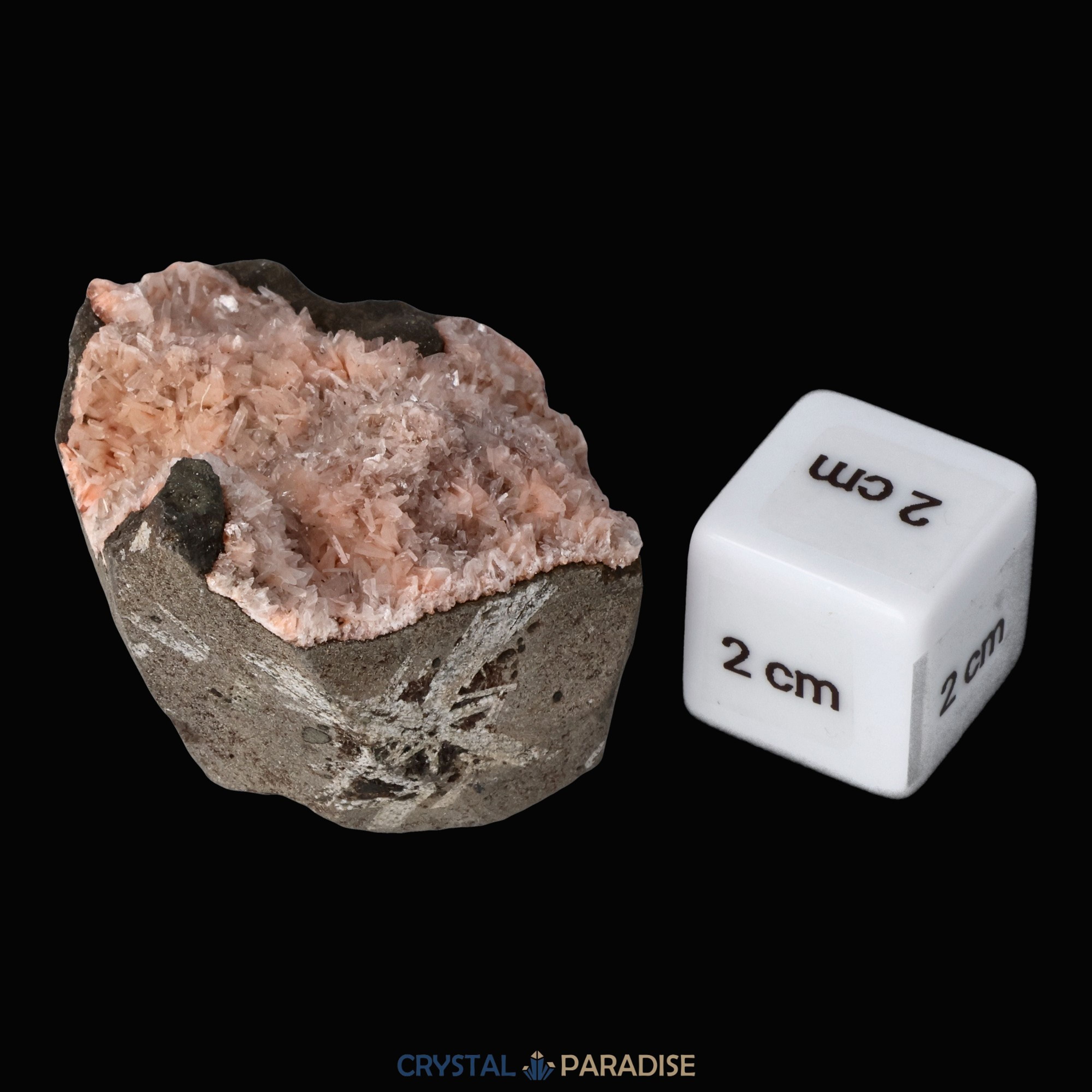 Heulandit Euzeolit Geode mit Stilbit aus Indien (90g) – Ansicht 9