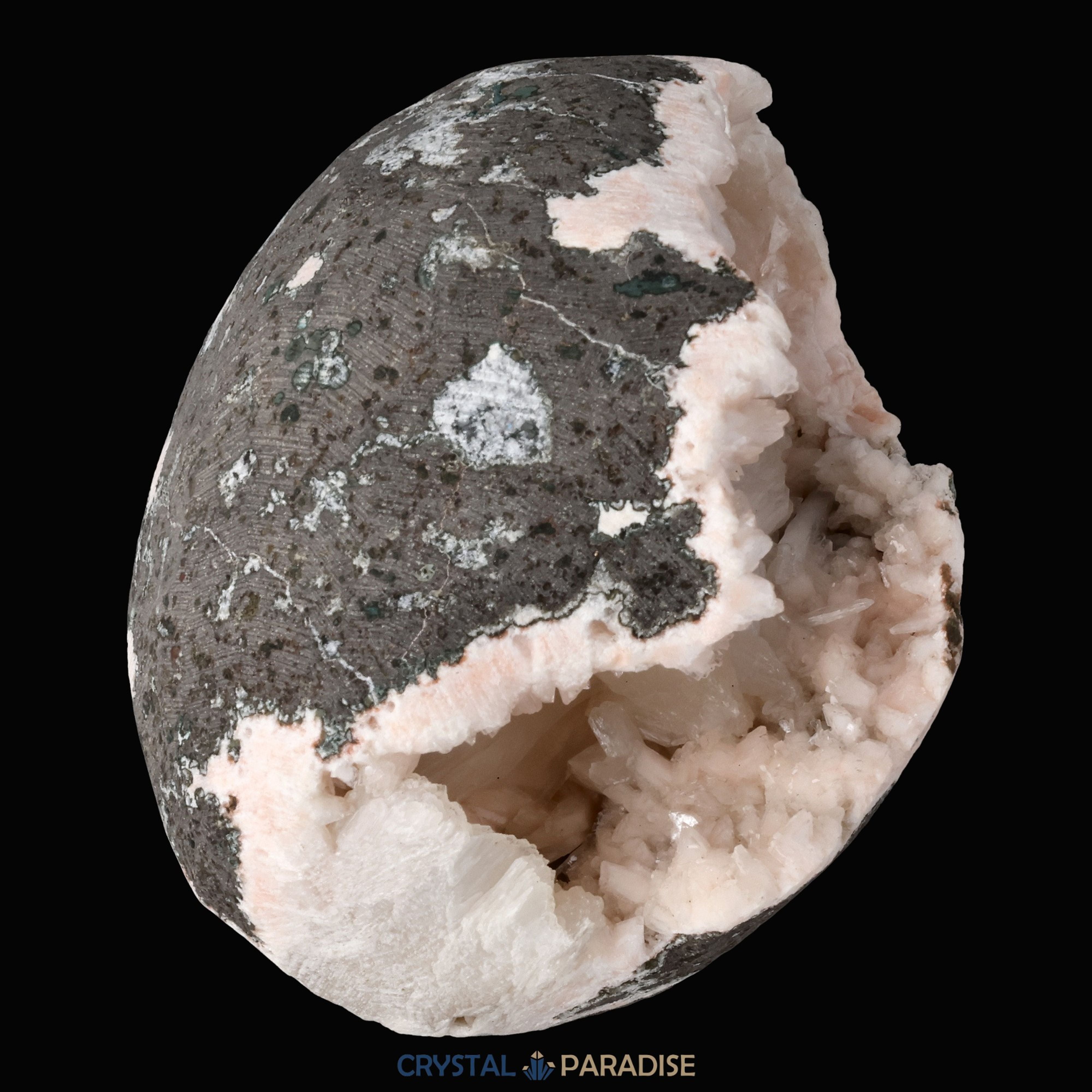Heulandit Euzeolit Geode mit Stilbit Indien (335g) – Ansicht 9