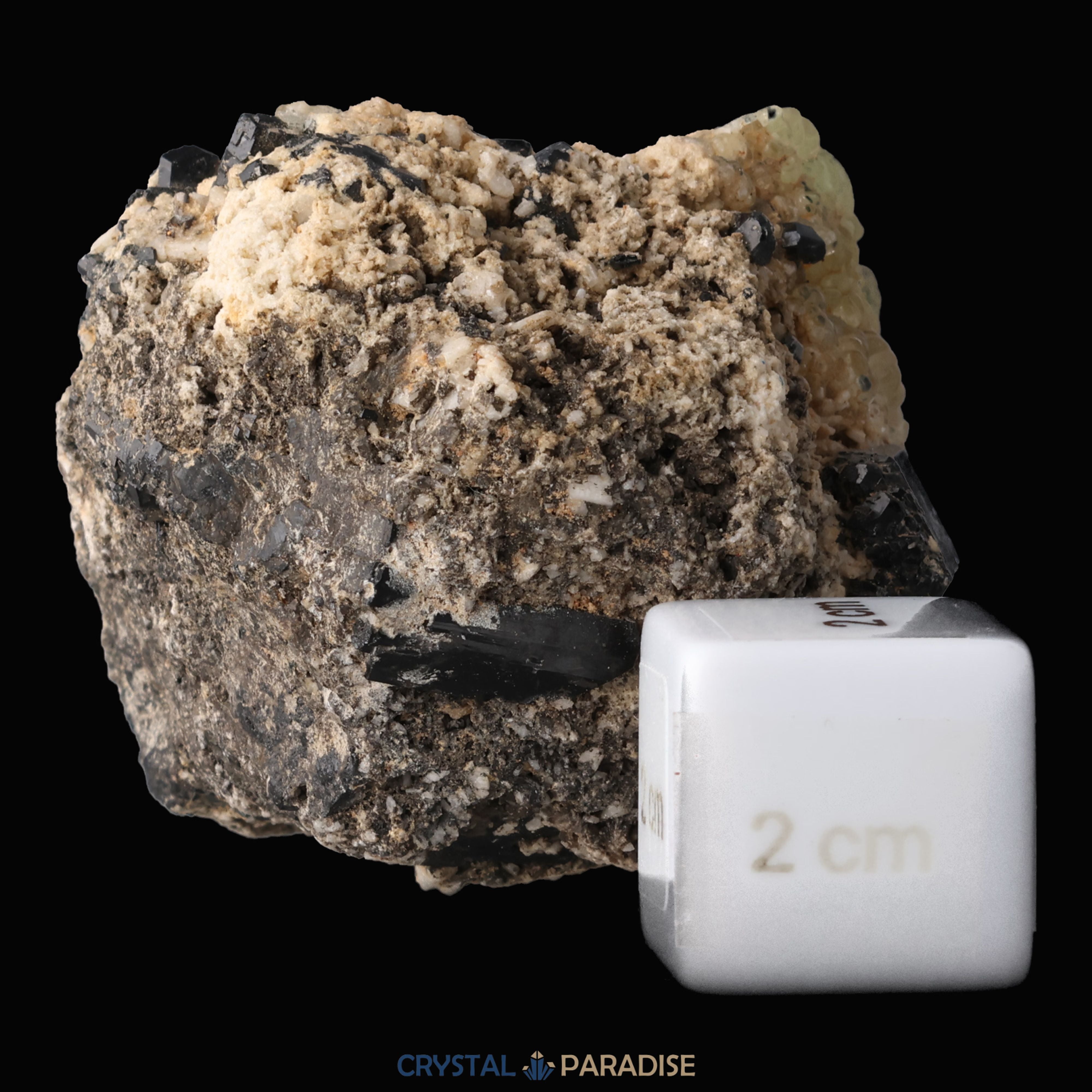 Hyalith  (UV Reaktiv) und Schörl Turmalin aus Namibia (164g) – Ansicht 10