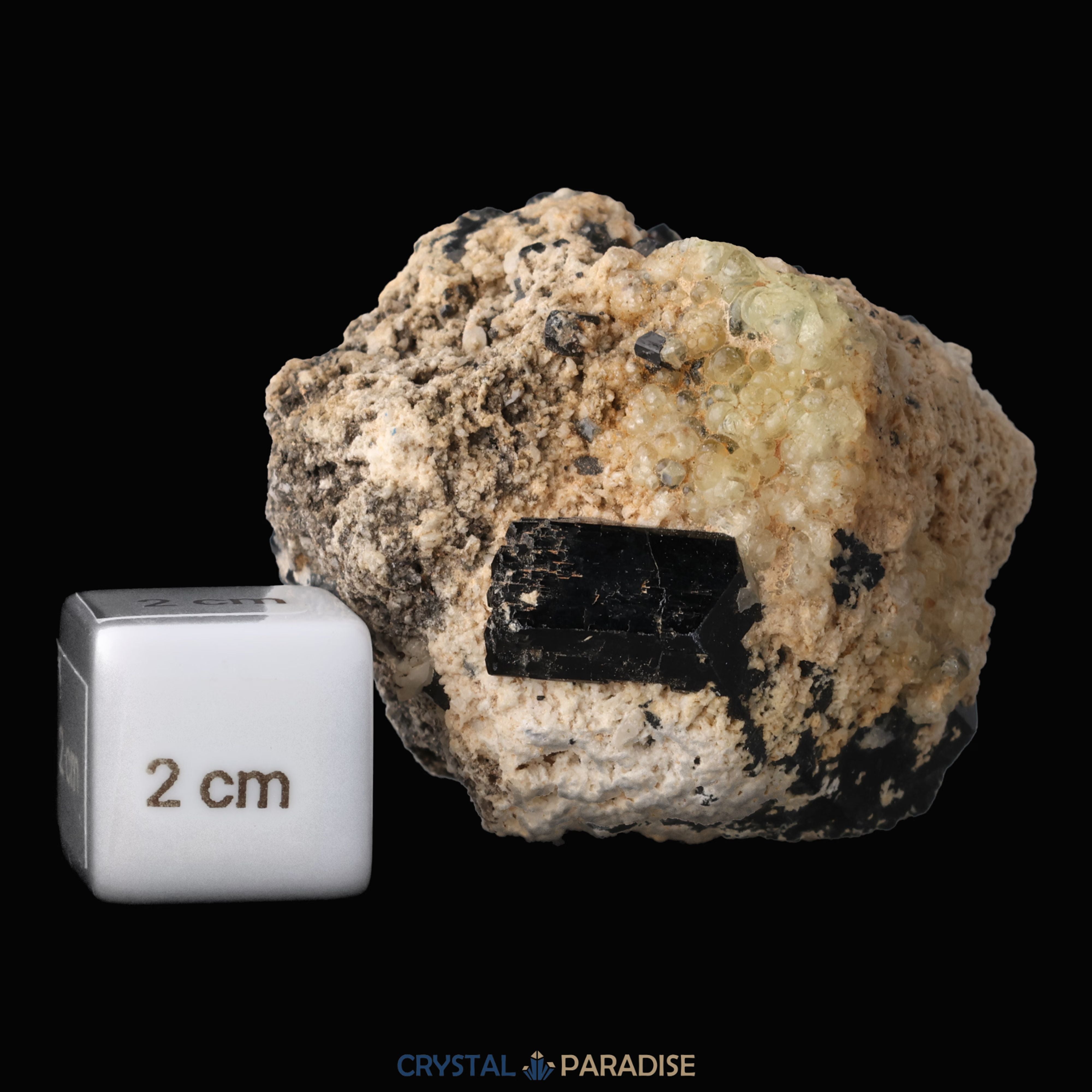 Hyalith  (UV Reaktiv) und Schörl Turmalin aus Namibia (164g) – Ansicht 5