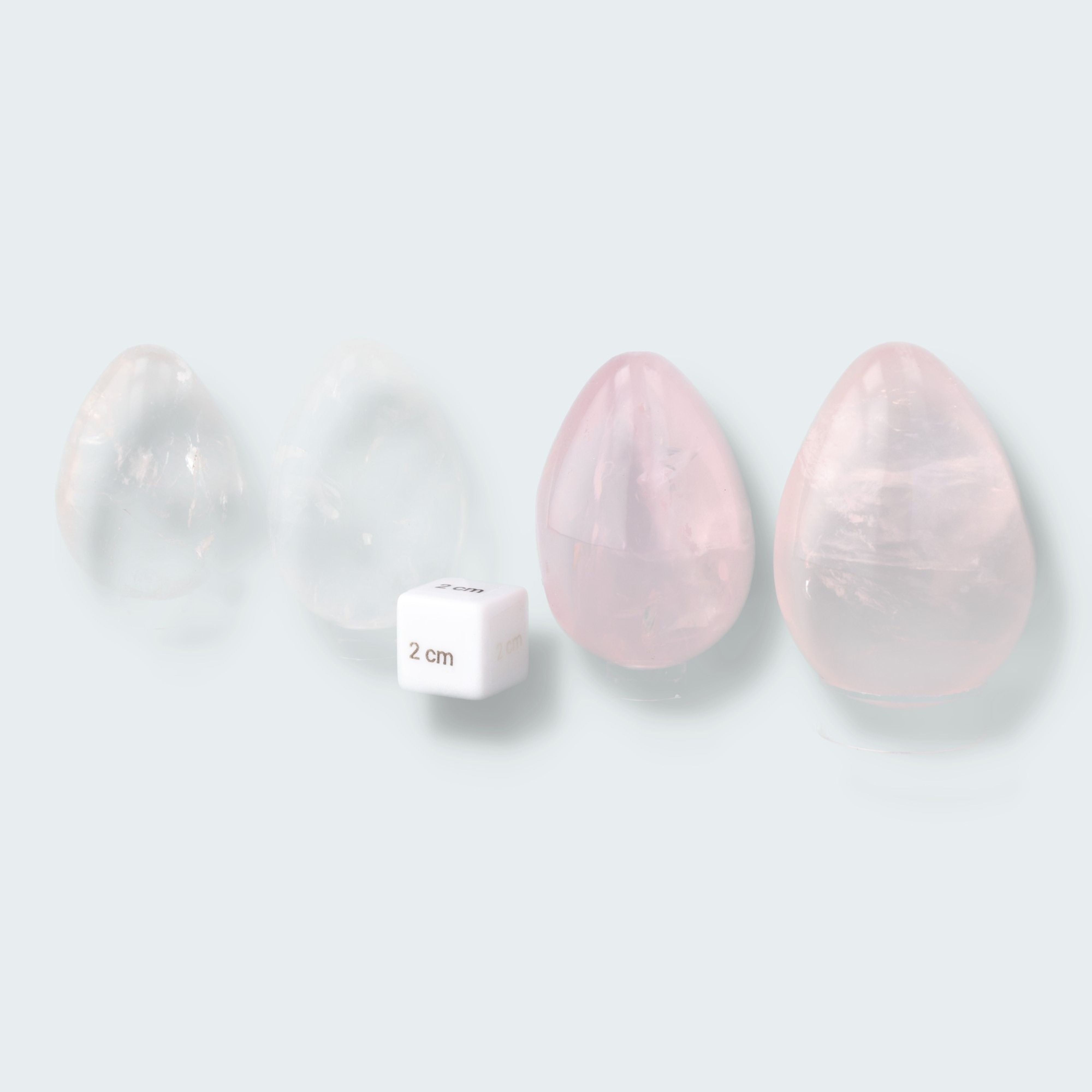 klares Rosenquarz Ei – Ansicht 3